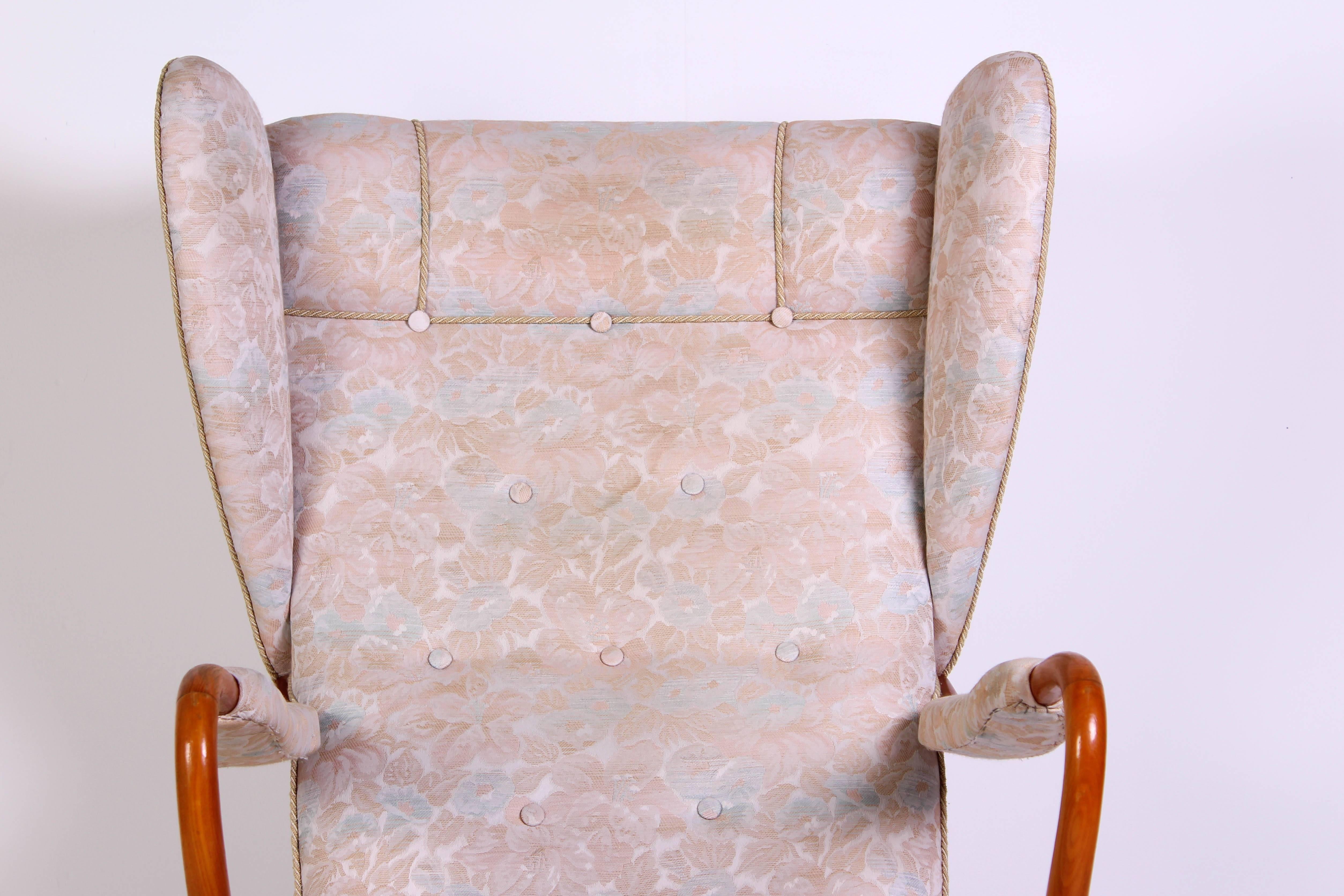 1940s Swedish Wingback Lounge Chair 5