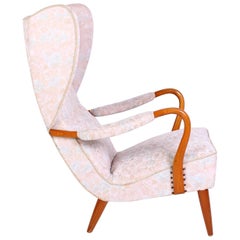 1940s Swedish Wingback Lounge Chair