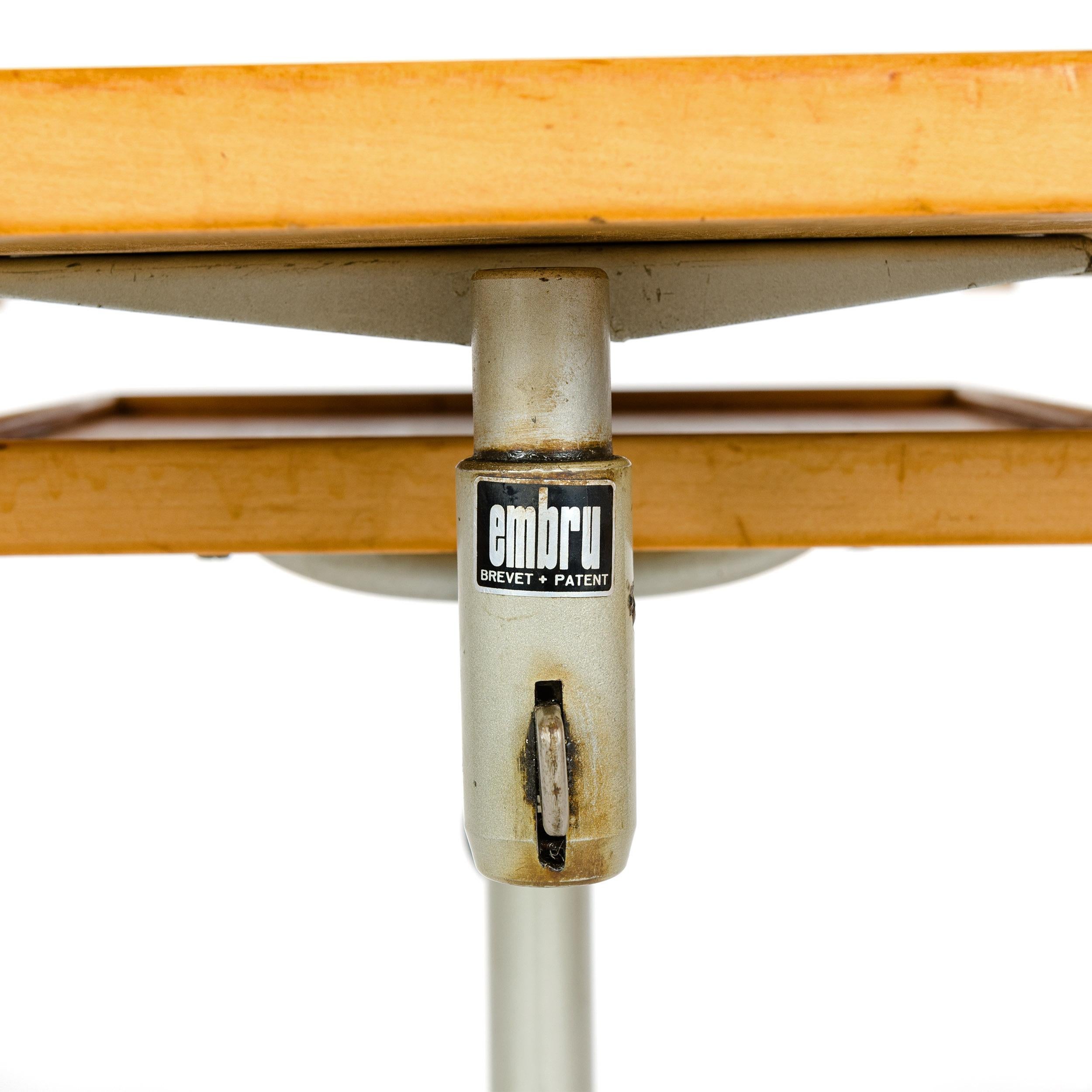 Bauhaus 1940s Swiss Utility Tray Table by Georg Albert Ulysse Caruelle for Embru For Sale