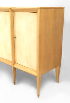 1940's Sycamore and Parchment Sideboard, Signed Andre Arbus