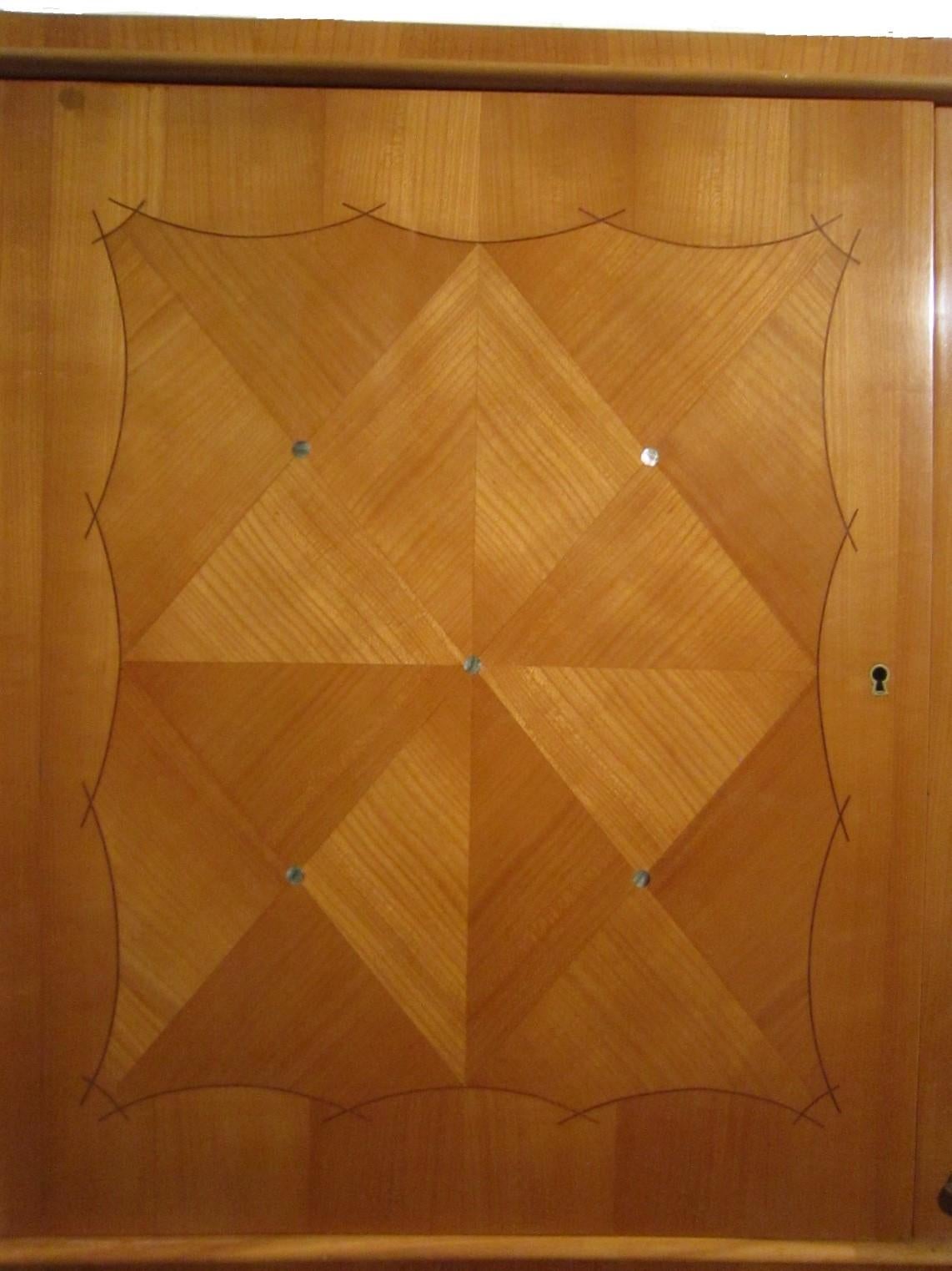 1940s Sycamore Credenza in Parquetry Inlay, Attributed to Andre Arbus 3
