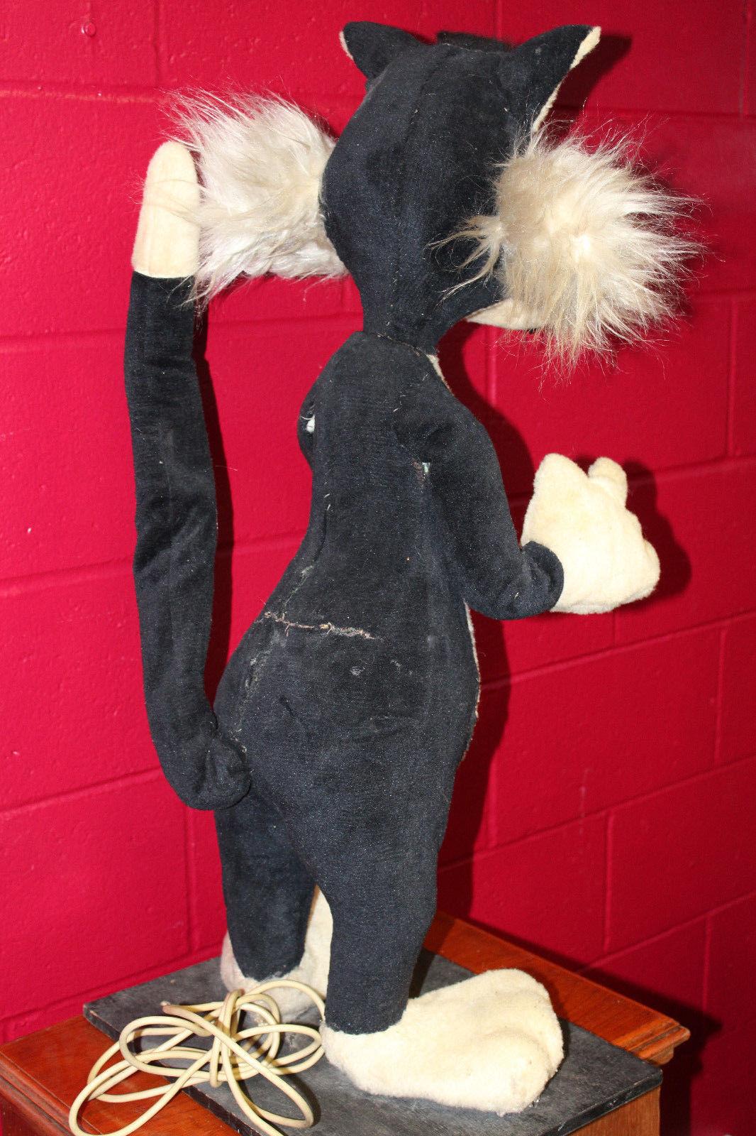 American 1940s Sylvester the Cat Mechanical Plush Toy Window Advertising For Sale