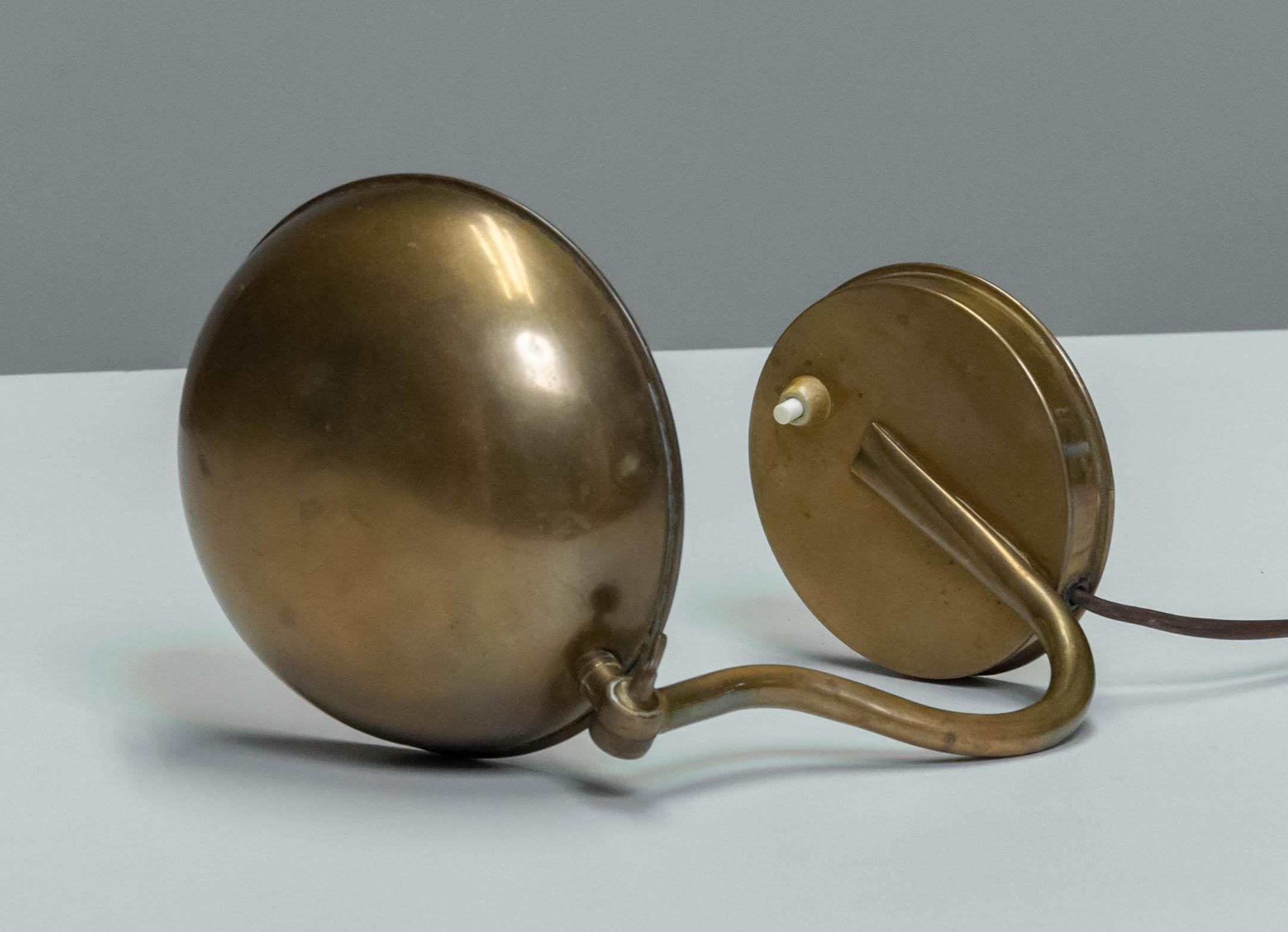 1940s Table / Desk Lamp with Adjustable Shade in Brass by ASEA For Sale 2