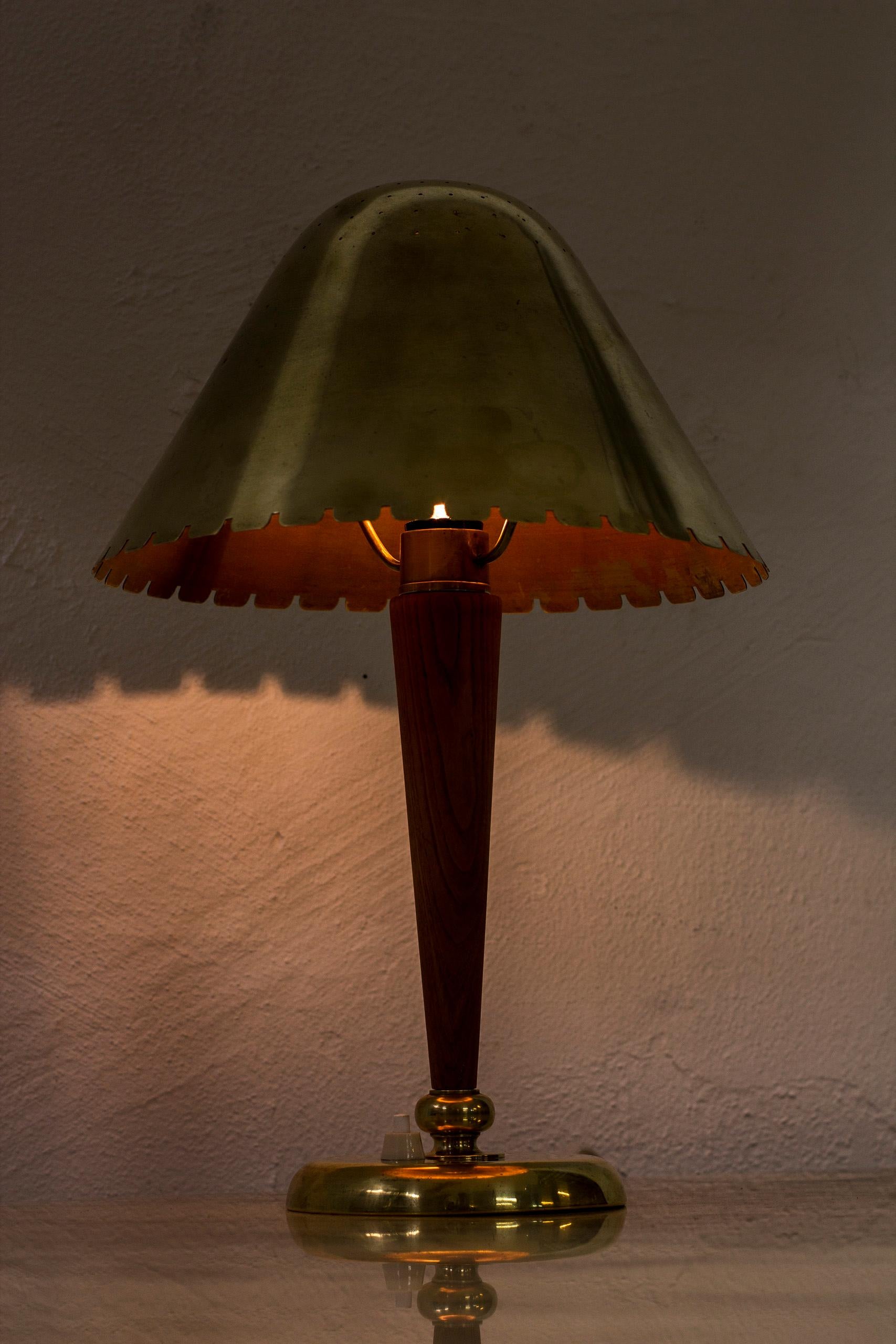Brass 1940s Table Lamp Attributed to Harald Elof Notini and Böhlmarks, Sweden