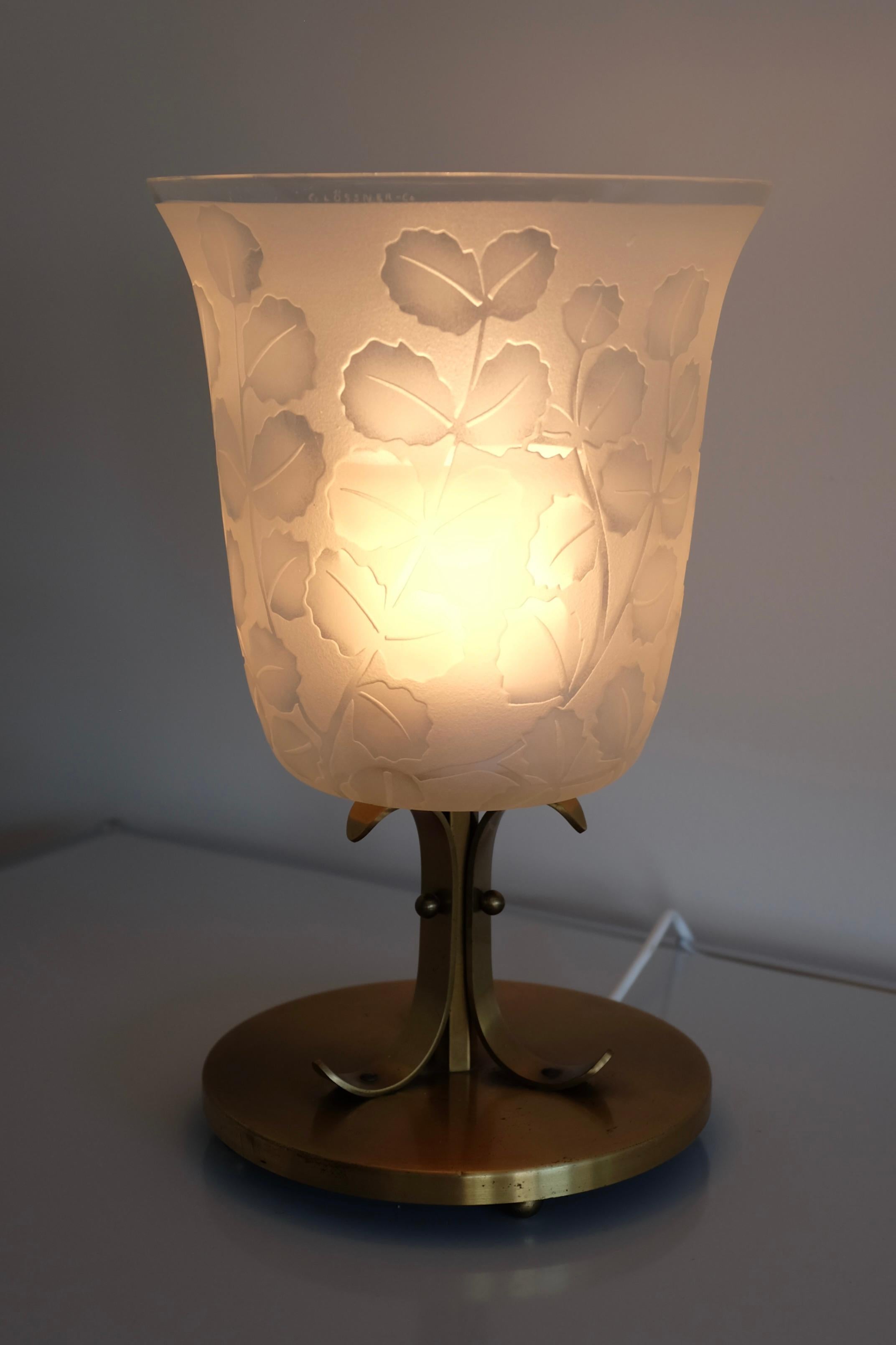 1940s Table lamp by Glössner For Sale 2