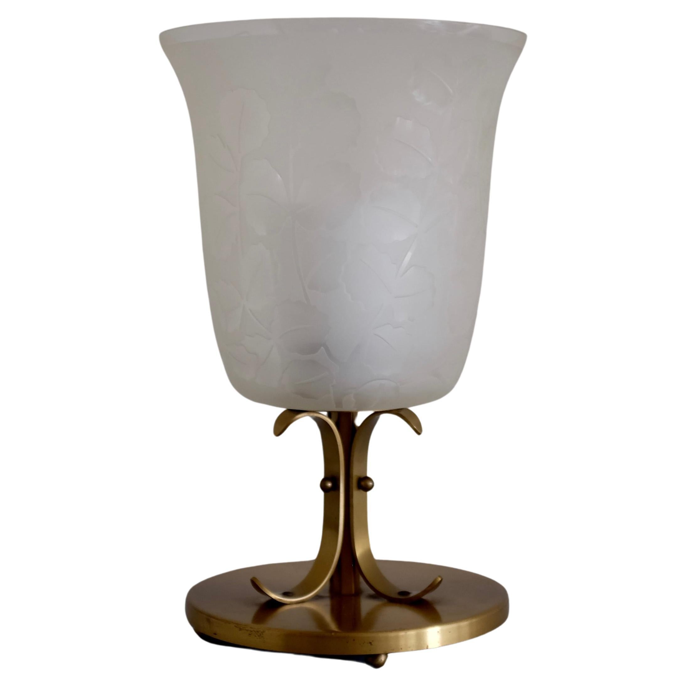 Lampe de table Glössner des années 1940 en vente