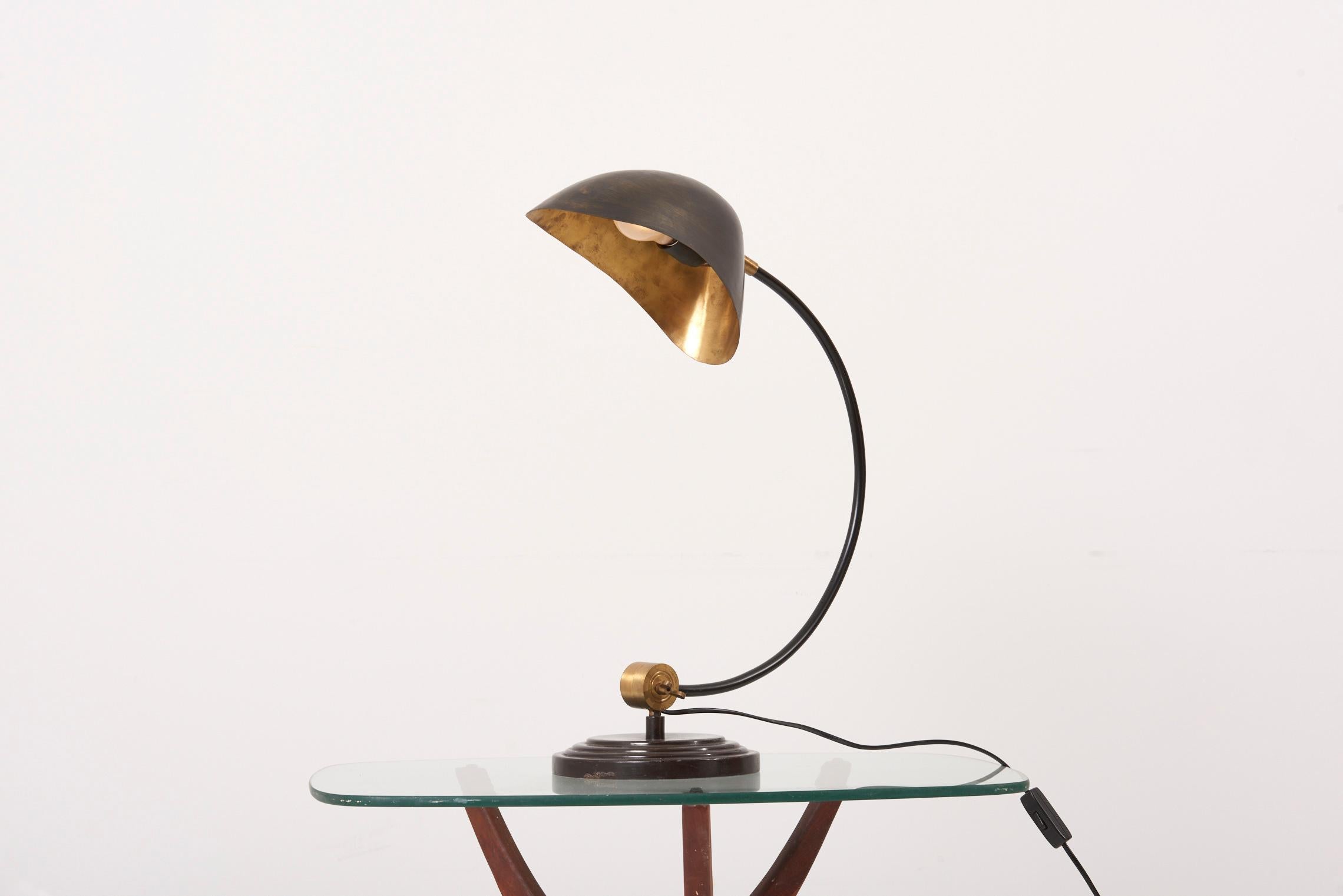 1940s Table Lamp in Metal and Brass 9