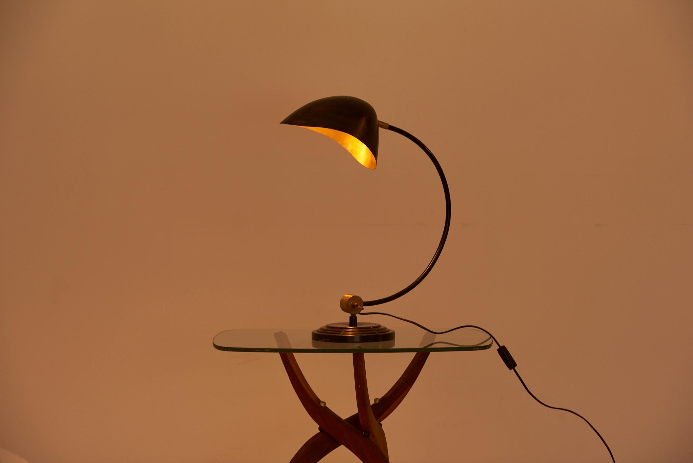 1940s Table Lamp in Metal and Brass 2