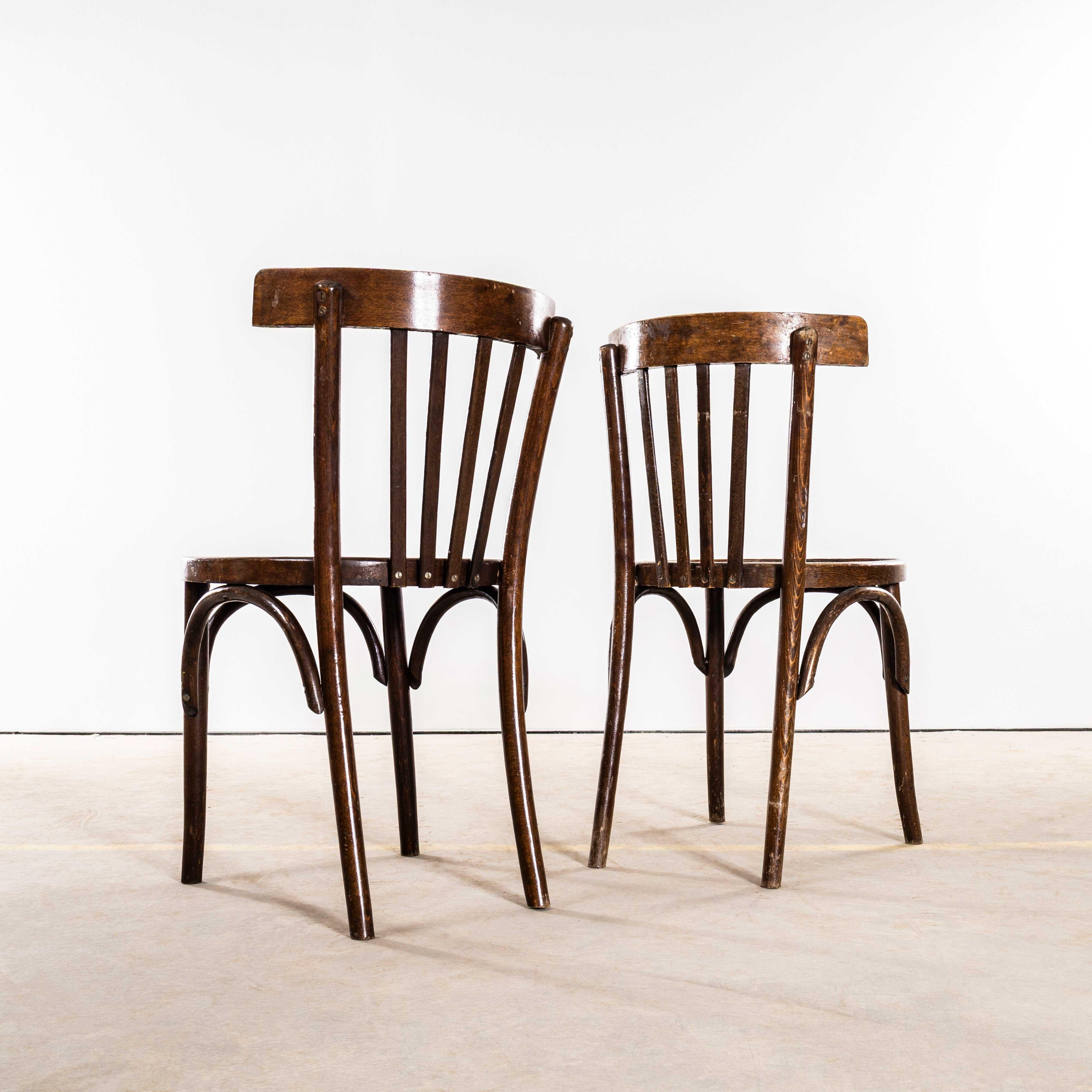 1940's Tall Back Class Bistro Bentwood Dining Chairs - Set Of Six en vente 1