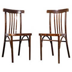 1940's Tall Back Debrecen Bentwood Dining Chairs - Pair
