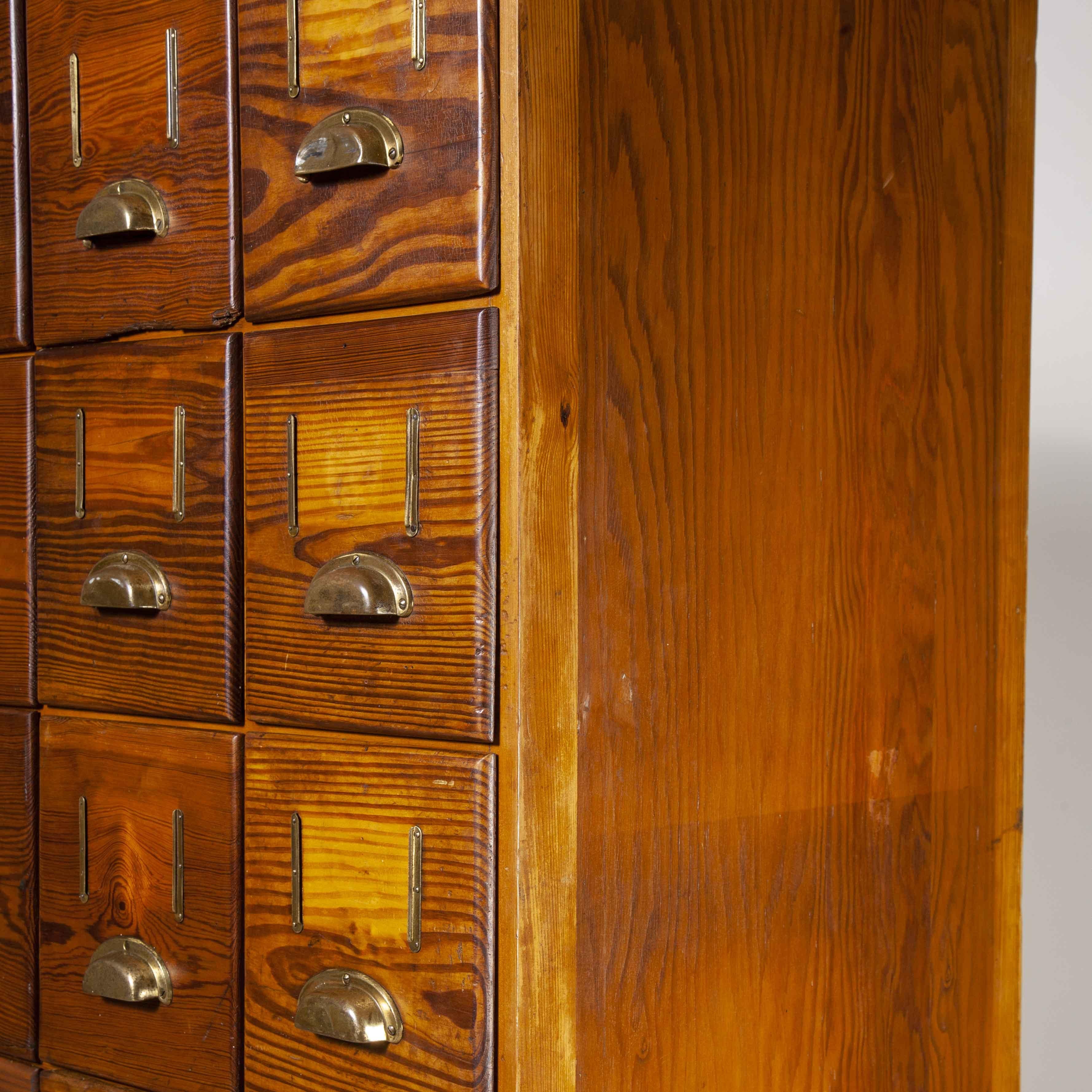 1940’s Tall Chest of Drawers, Bank of Drawers, Twenty Eight Drawers For Sale 2