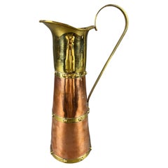 1940s Taxco México Héctor Aguilar Copper and Brass Pitcher