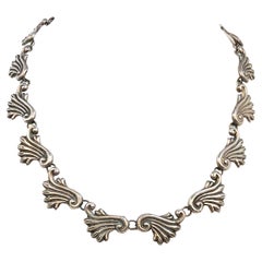 1940s Taxco Silver Linked Necklace