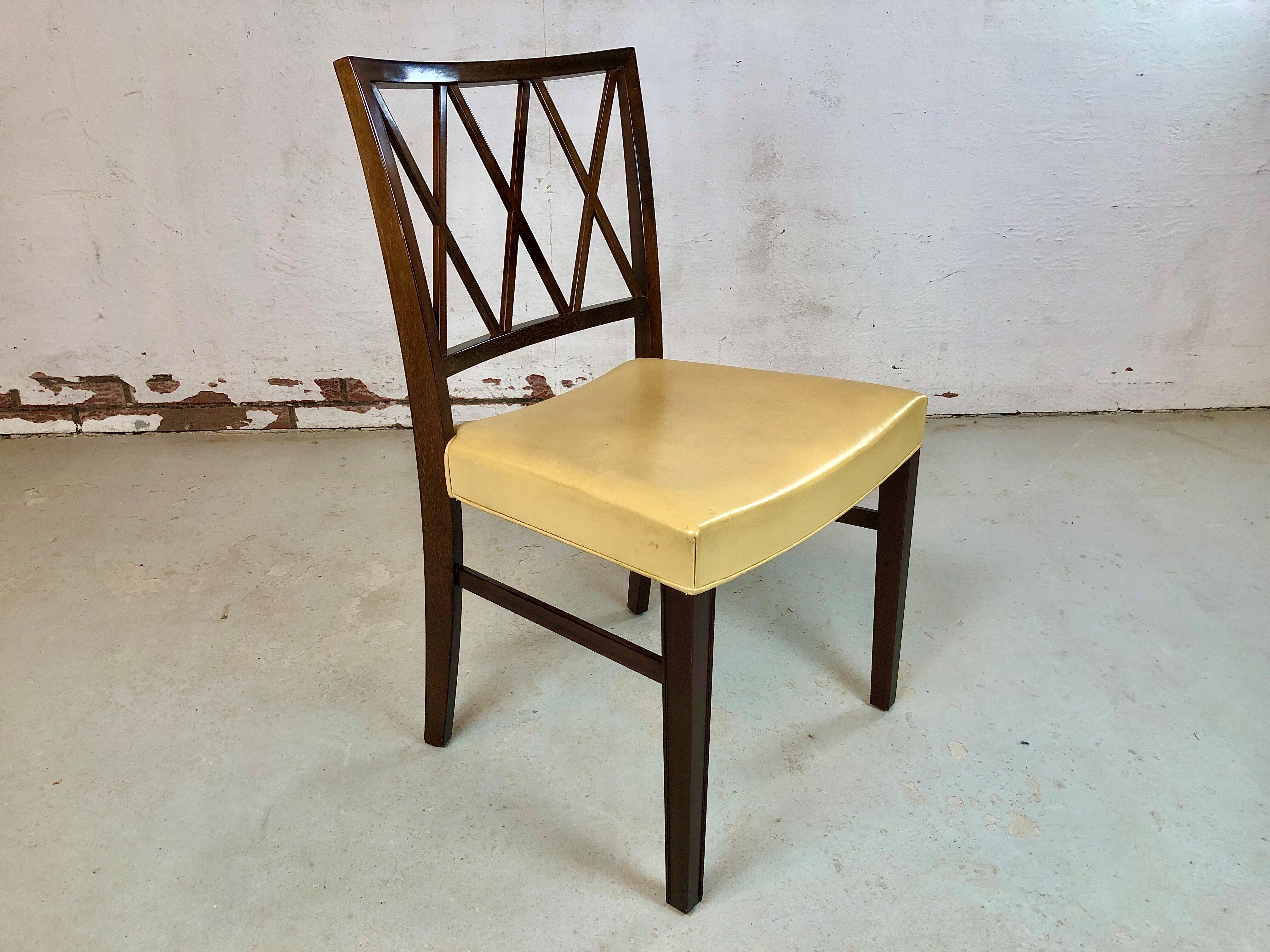 1940s Ten Restored Danish Ole Wanscher Customizable Mahogany Dining Chairs 4