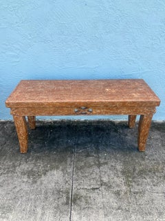 Swedish Gustavian Style Painted Console Ribbon Wood Table Desk