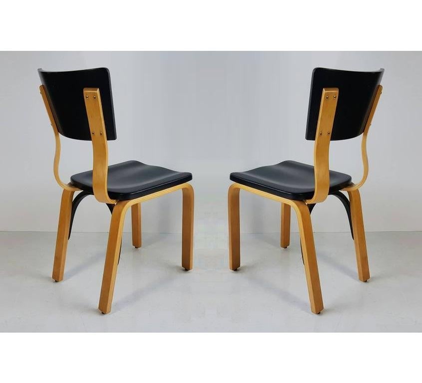 American 1940s Thonet Bentwood Lacquered Dining Chairs, Set of Ten