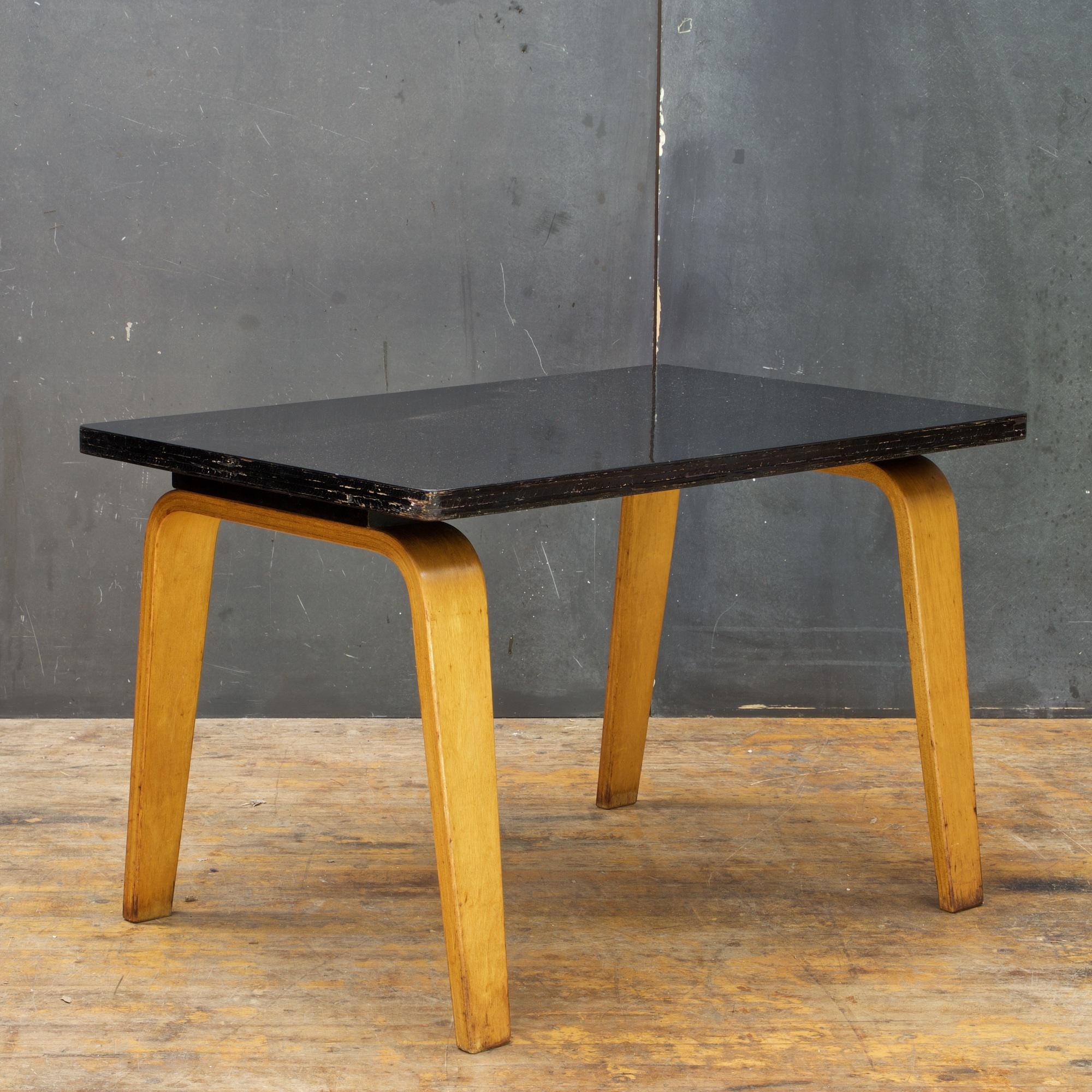 1940s Black Micarta Coffee Table Bentwood Art Deco New York