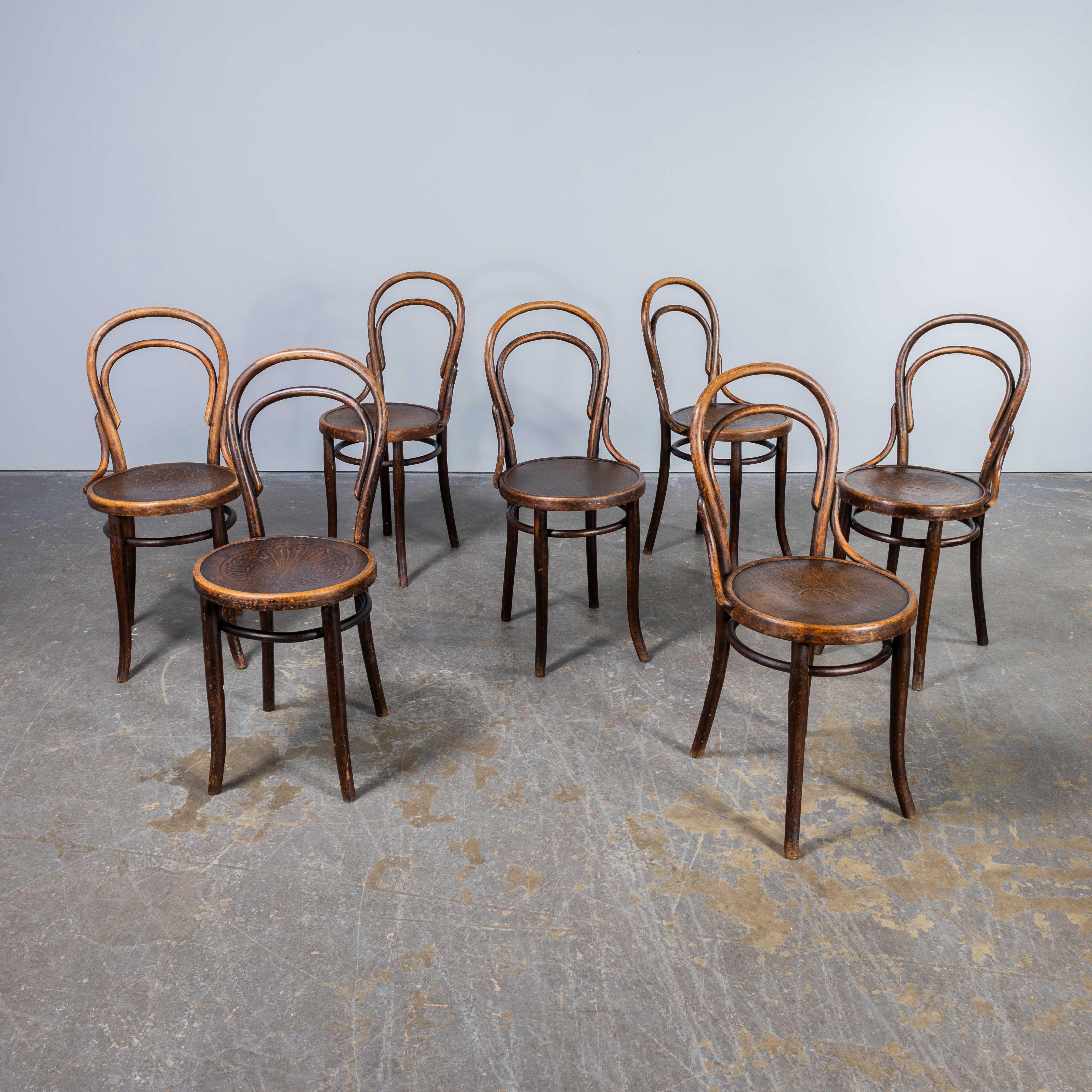 1940's Thonet Original Single Hoop Back Bentwood Chairs - Set Of Seven 6
