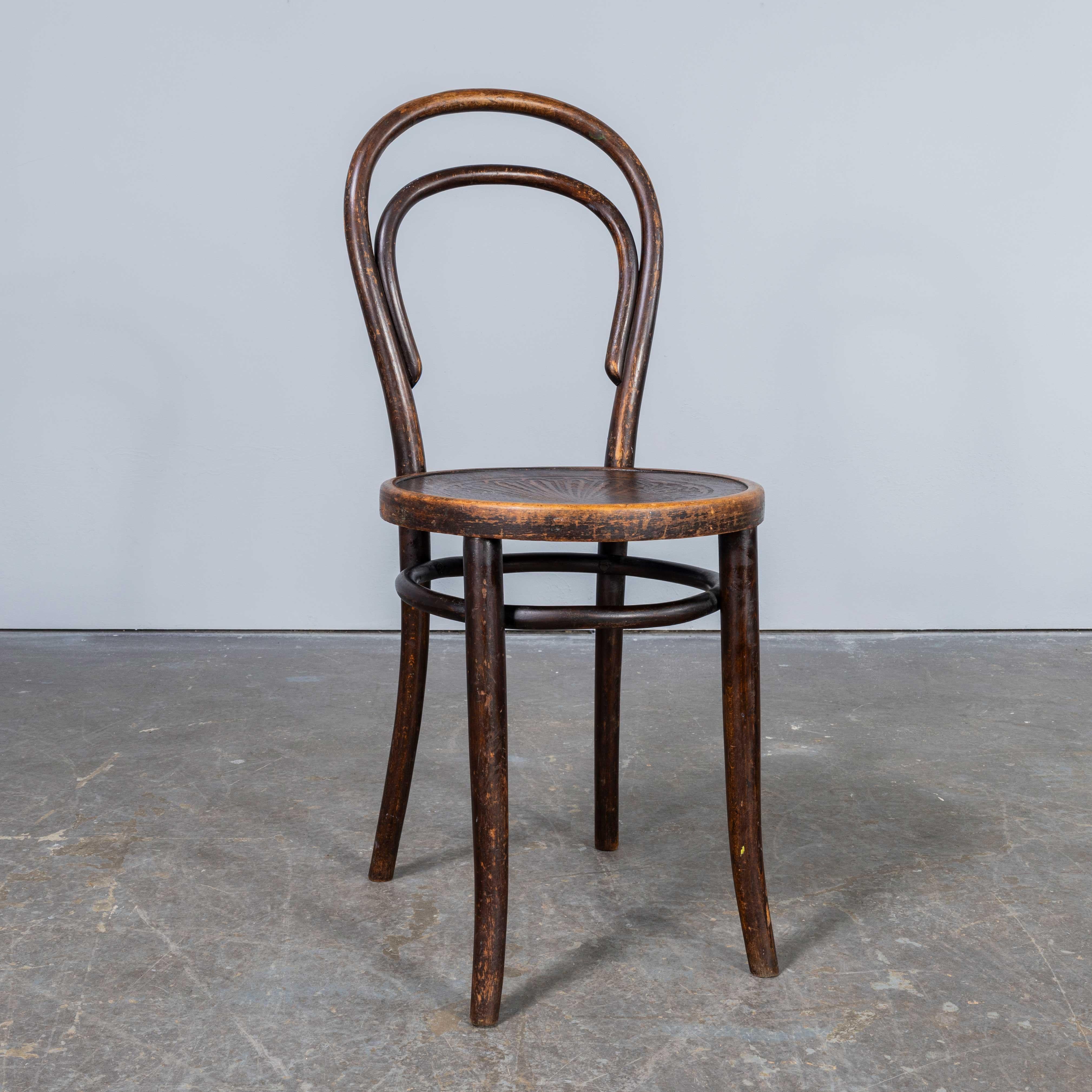 1940's Thonet Original Single Hoop Back Bentwood Chairs - Set Of Seven 2