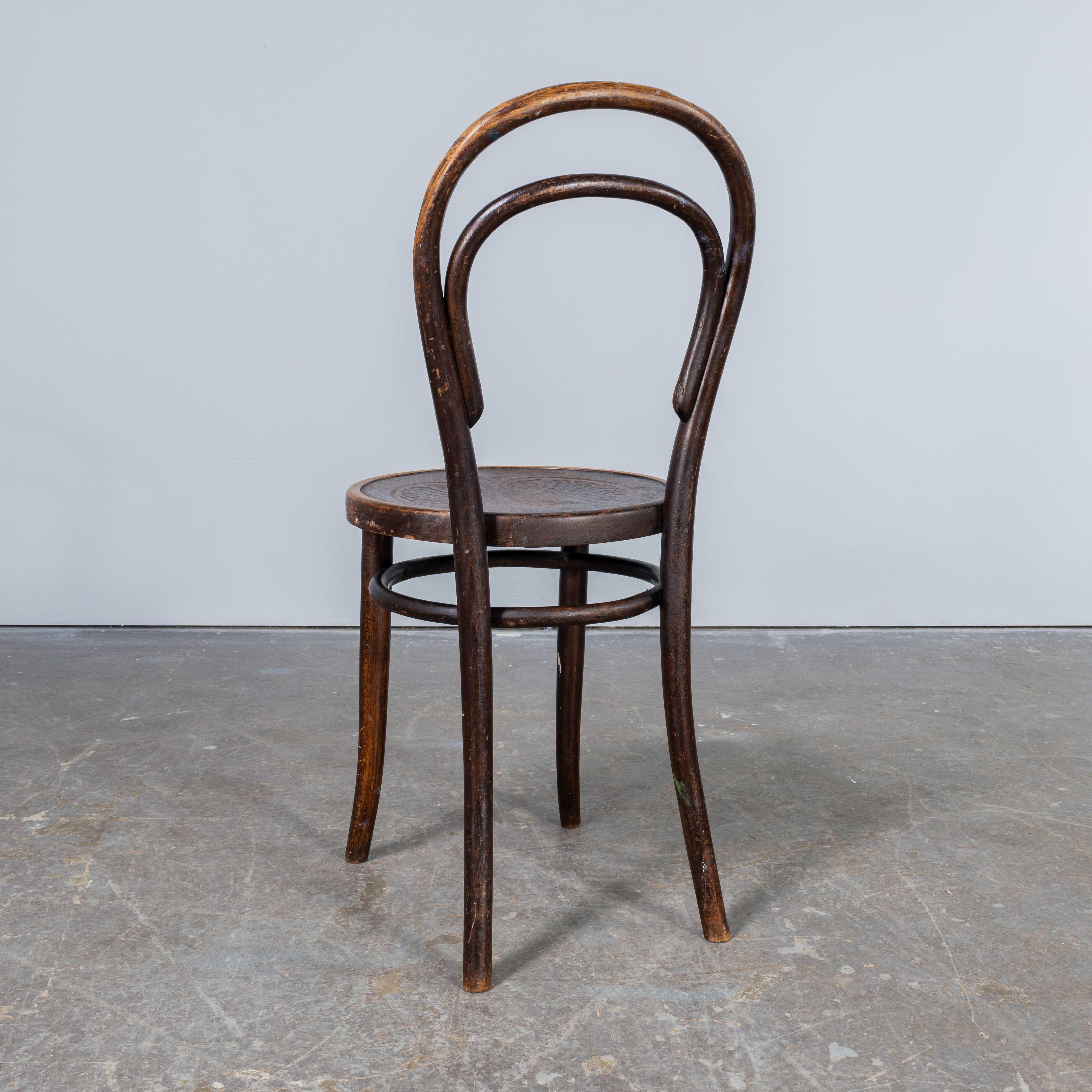 1940's Thonet Original Single Hoop Back Bentwood Chairs - Set Of Seven 3