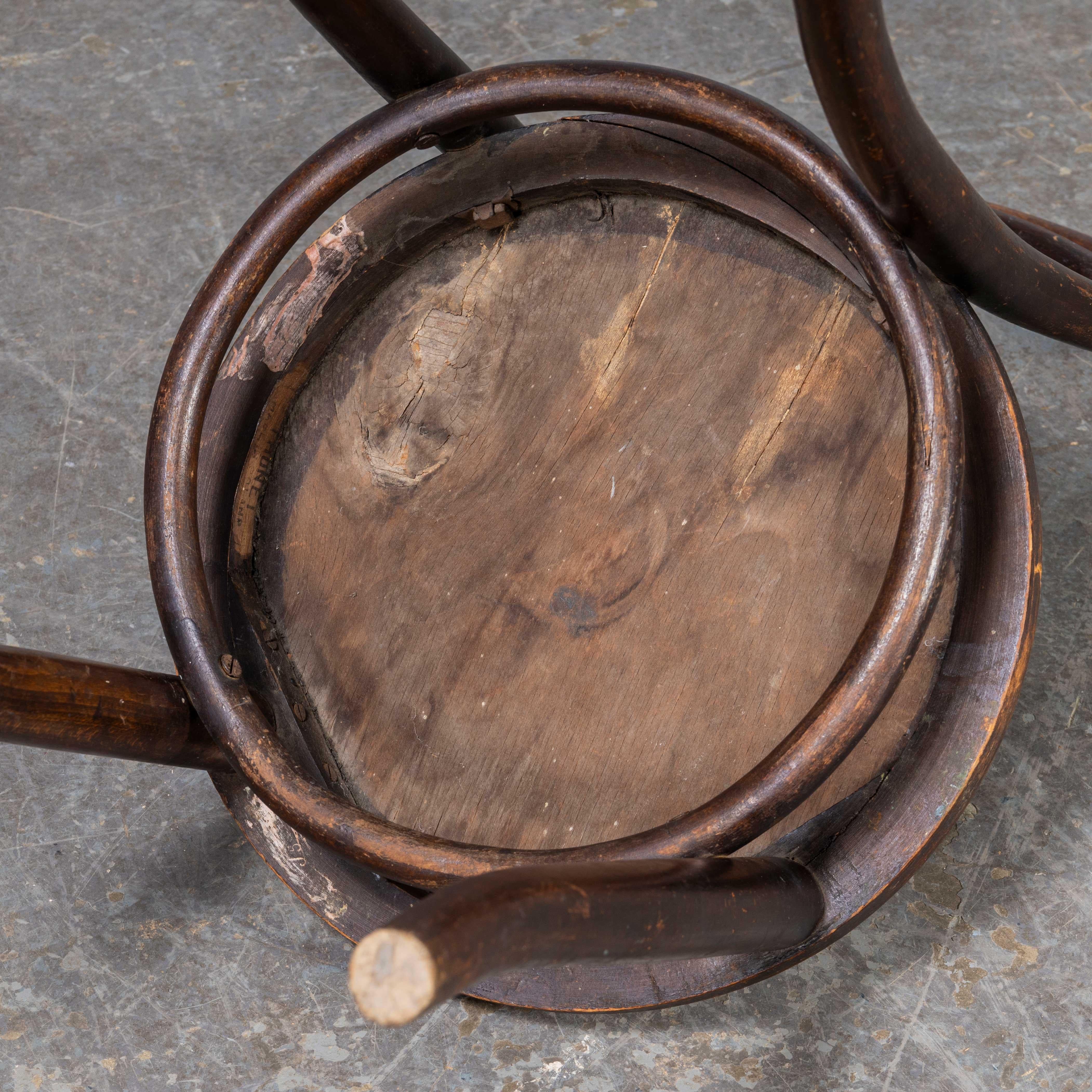 1940's Thonet Original Single Hoop Back Bentwood Chairs - Set Of Seven 4
