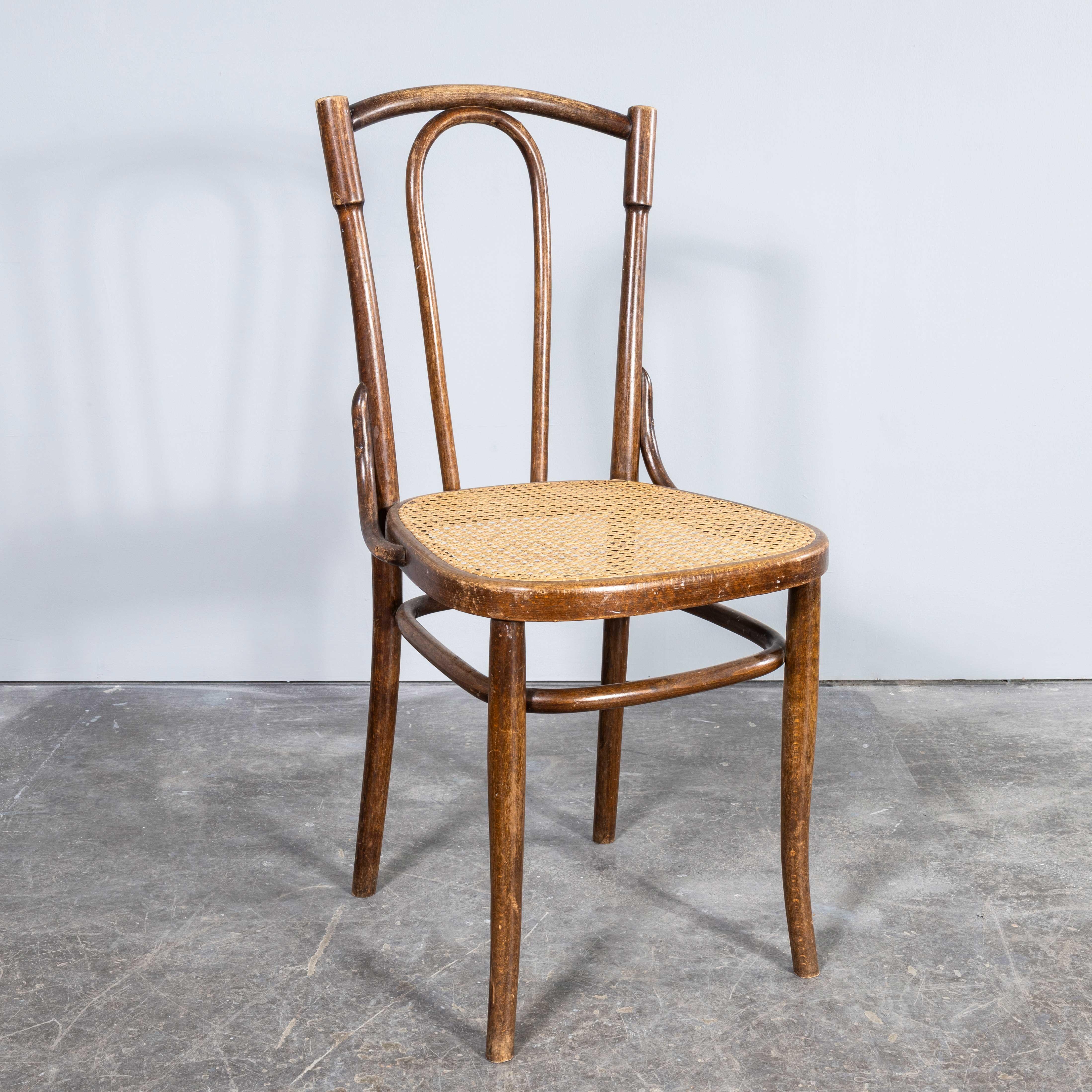 1940's Thonet Original Single Hoop Bentwood Chairs - Set Of Six 6