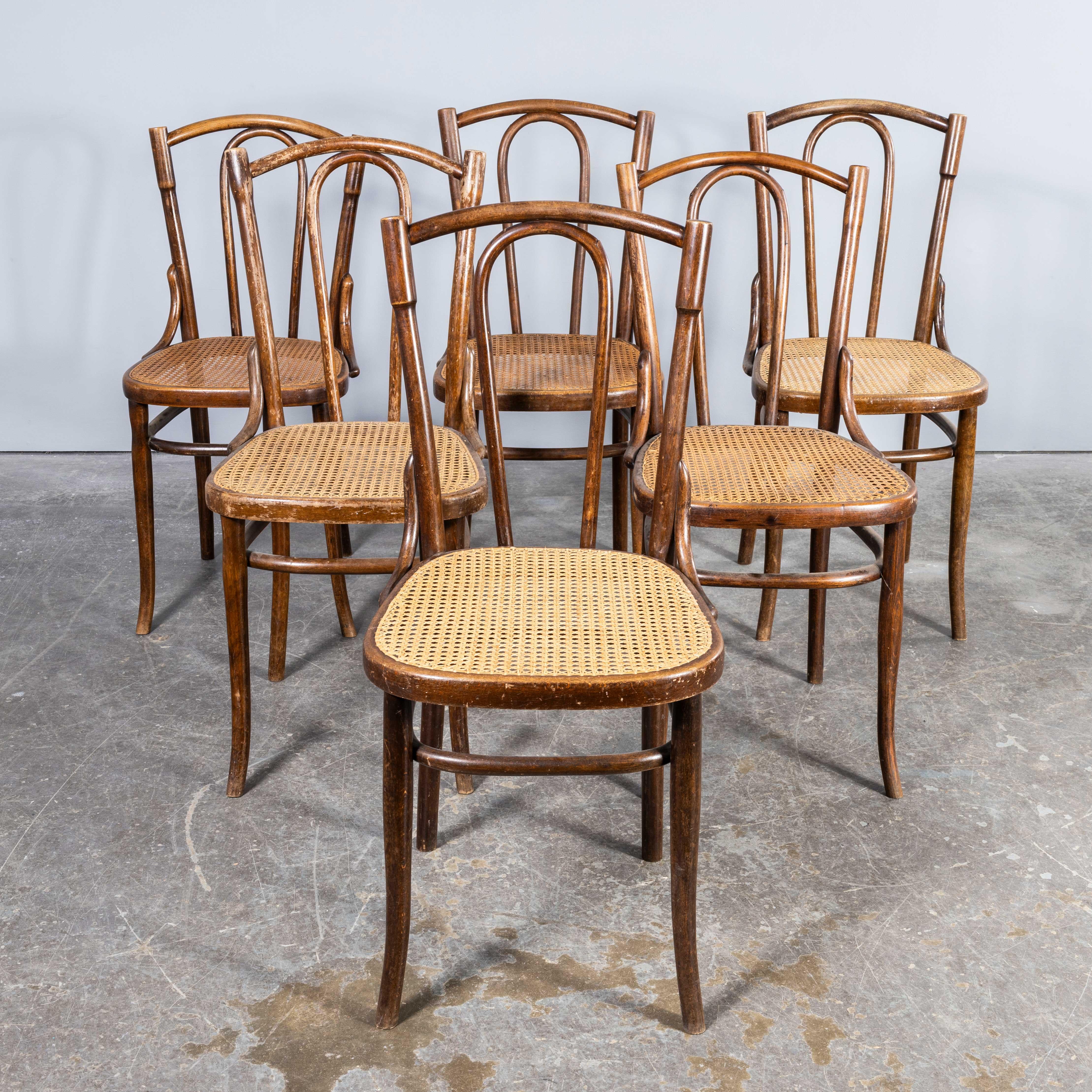 1940's Thonet Original Single Hoop Bentwood Chairs - Set Of Six 7