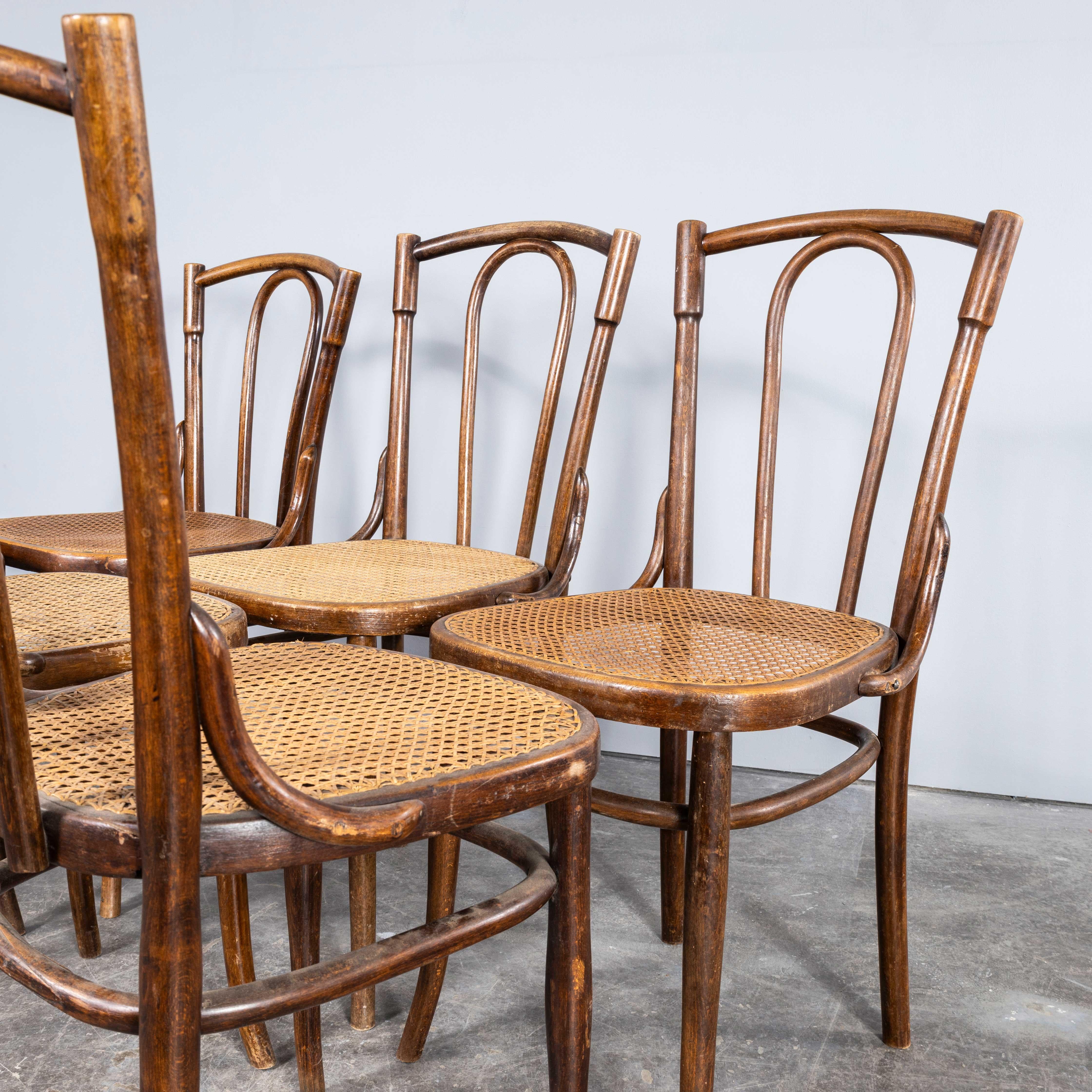 1940's Thonet Original Single Hoop Bentwood Chairs - Set Of Six 1