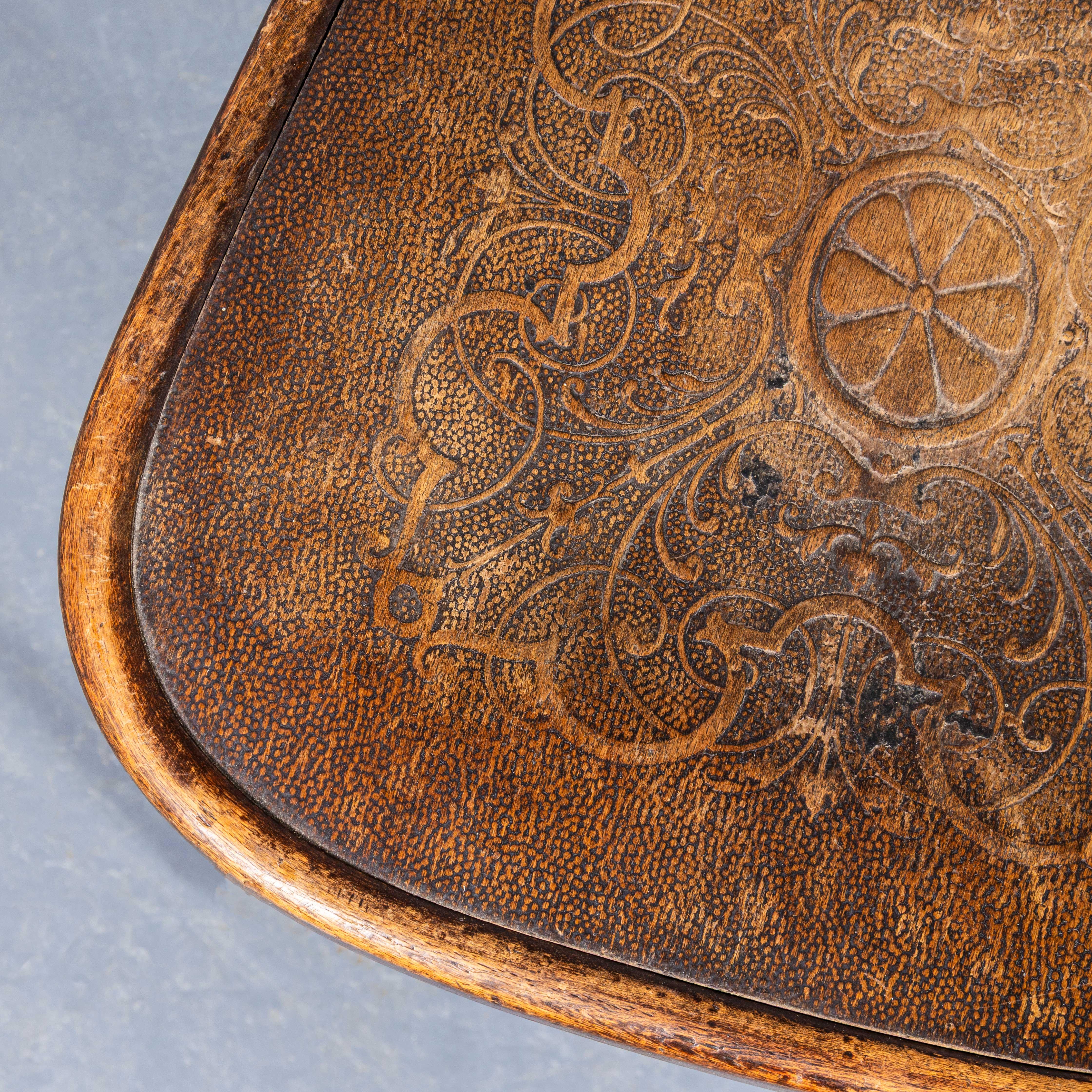 1940's Thonet Original Square Hoop Back Bentwood Dining Chairs - Set Of Four im Angebot 2