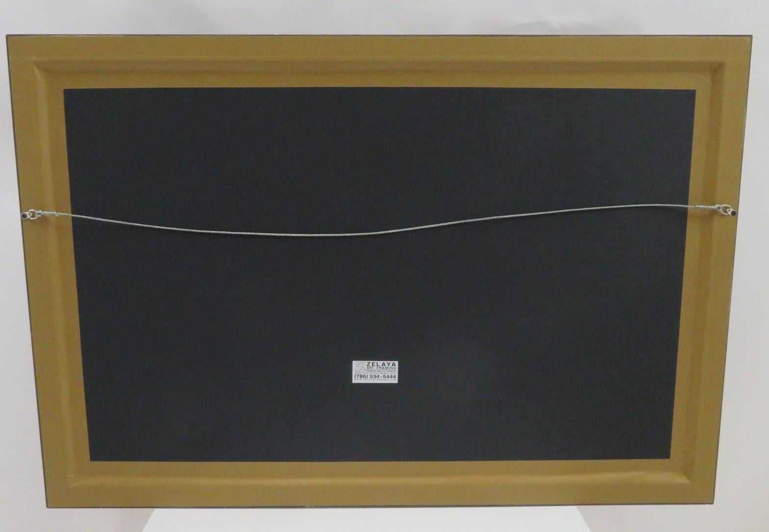 1940er Jahre Drei Öl auf ovaler Leinwand WPA Gemälde von Zügen w. Bänder Surrealist im Angebot 7