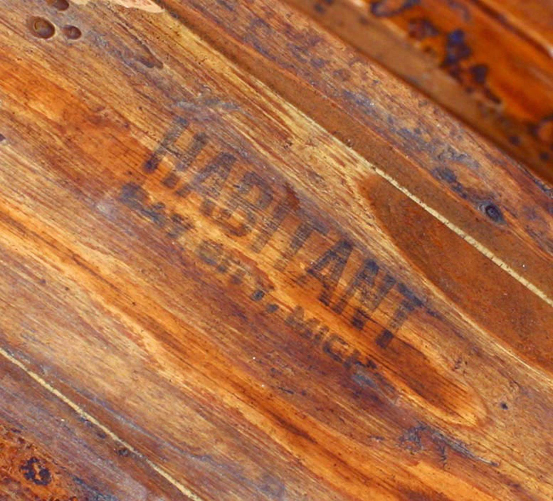 Rustic 1940's Three-Sided Hickory Bench by Habitant Furniture Co.