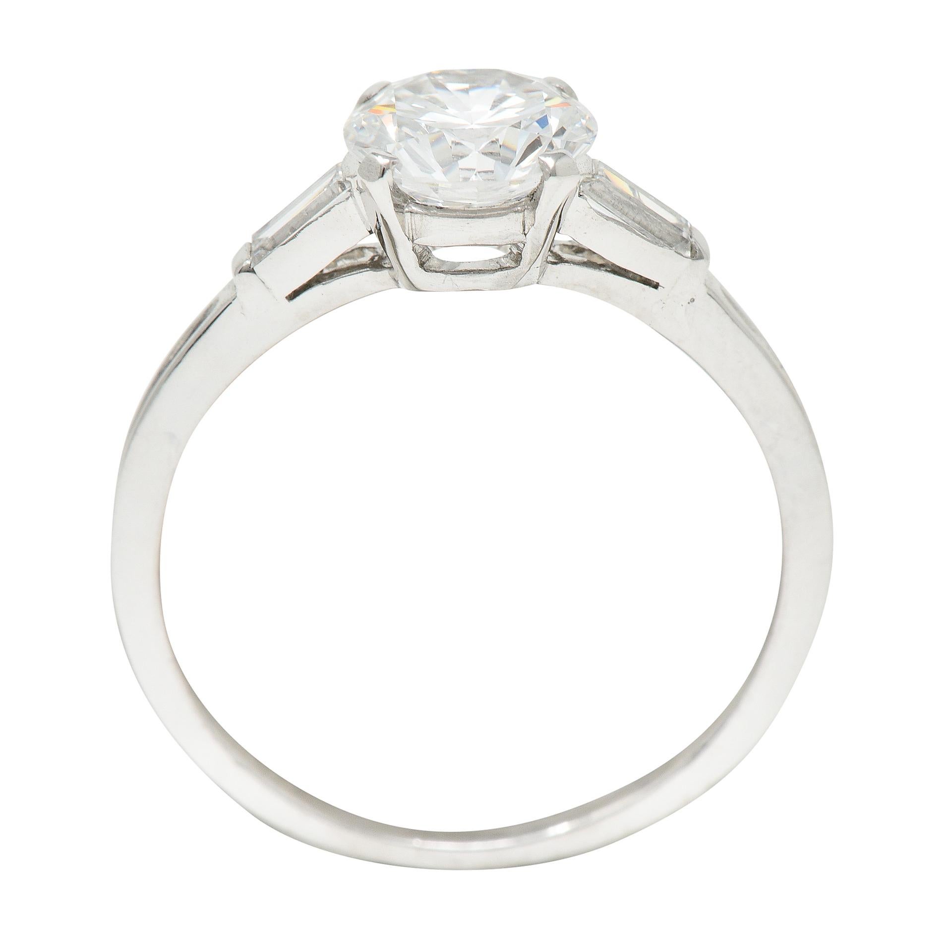 Tiffany & Co. 1.35 Carats Diamond Platinum Engagement Ring GIA 4