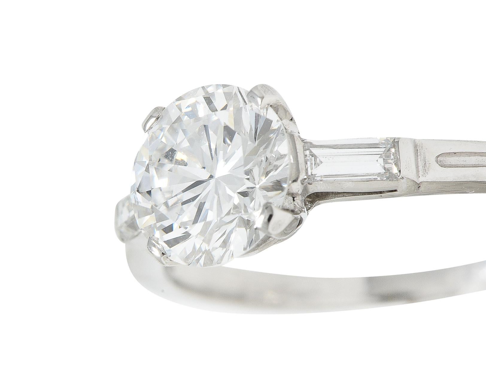 Tiffany & Co. 1.35 Carats Diamond Platinum Engagement Ring GIA 1