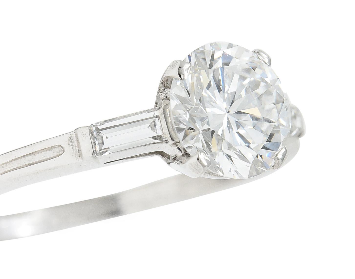 Tiffany & Co. 1.35 Carats Diamond Platinum Engagement Ring GIA 3