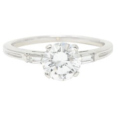 Tiffany & Co. 1.35 Carats Diamond Platinum Engagement Ring GIA