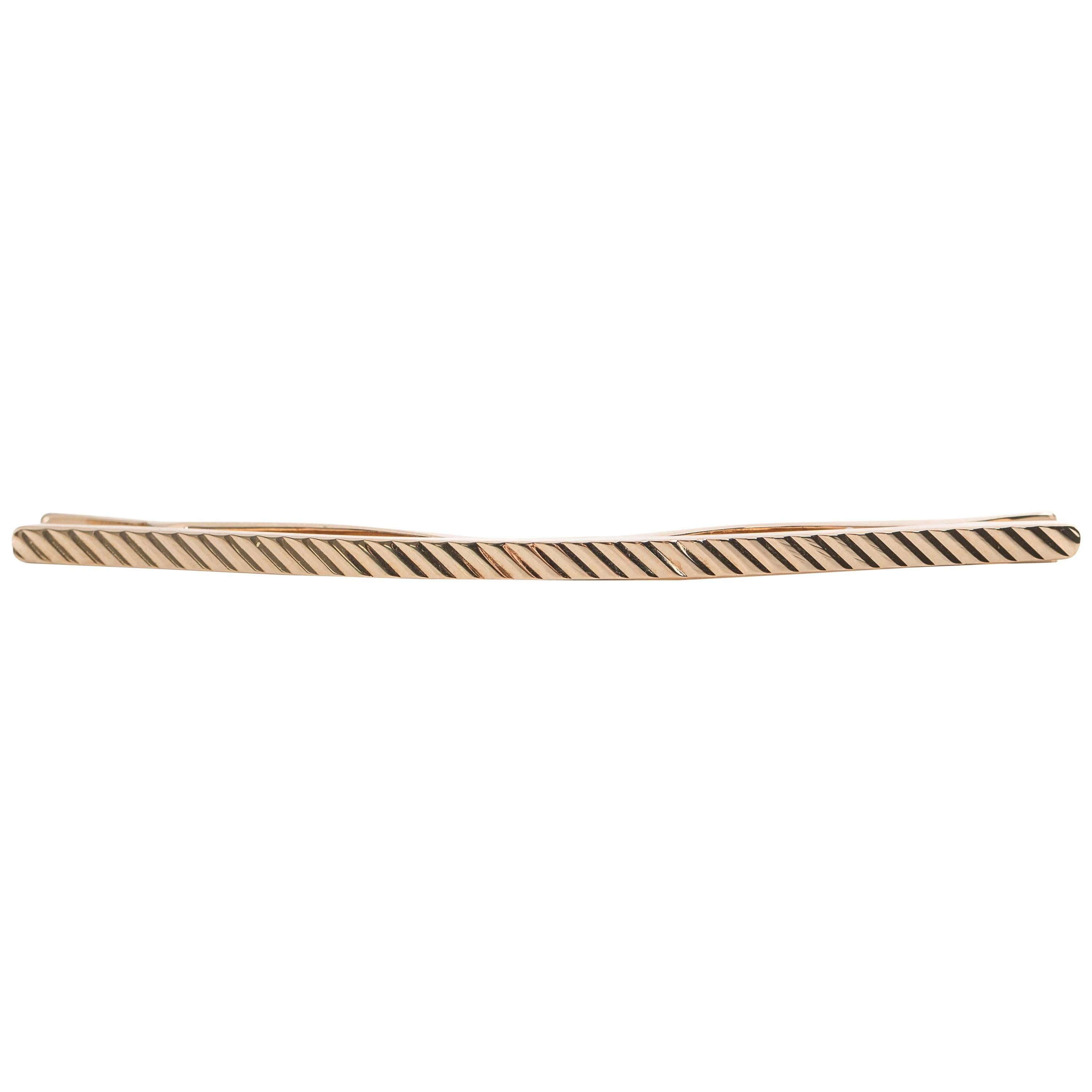 1940s Tiffany & Co. 14 Karat Gold Collar / Tie Clip