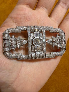 1940s Tiffany & Co. Diamond Platinum Geometric Brooch Highly Collectible