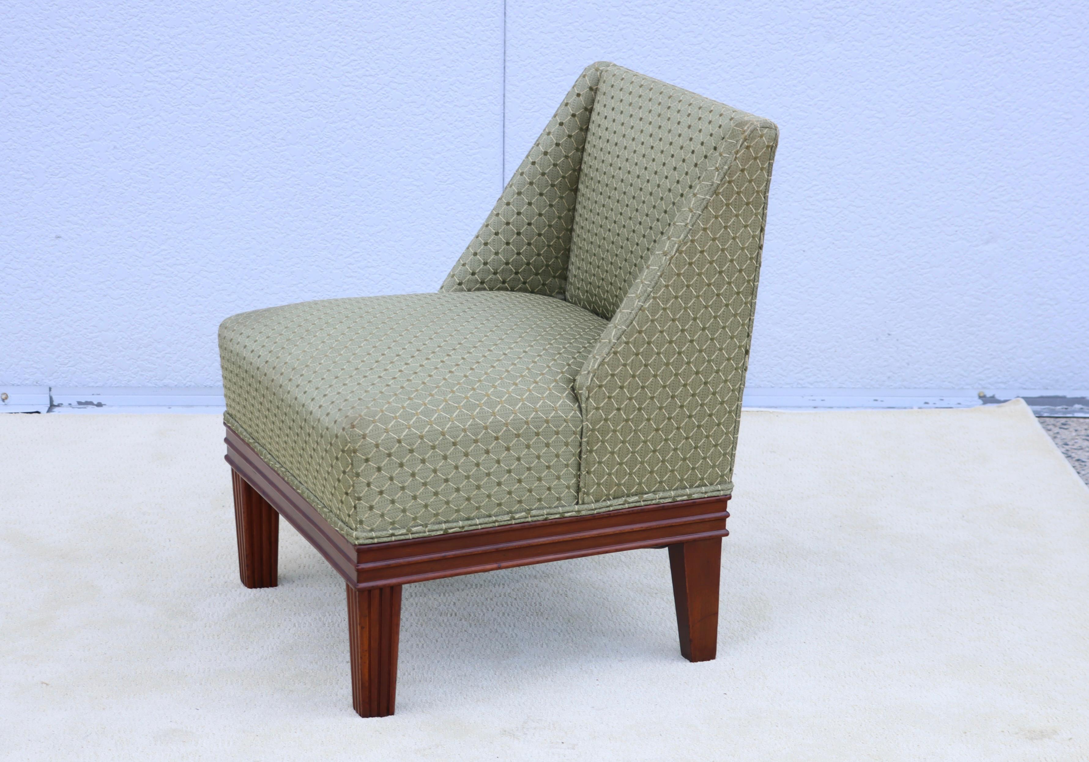 Sedia Slipper in mogano Tommi Parzinger del 1940 in vendita 3