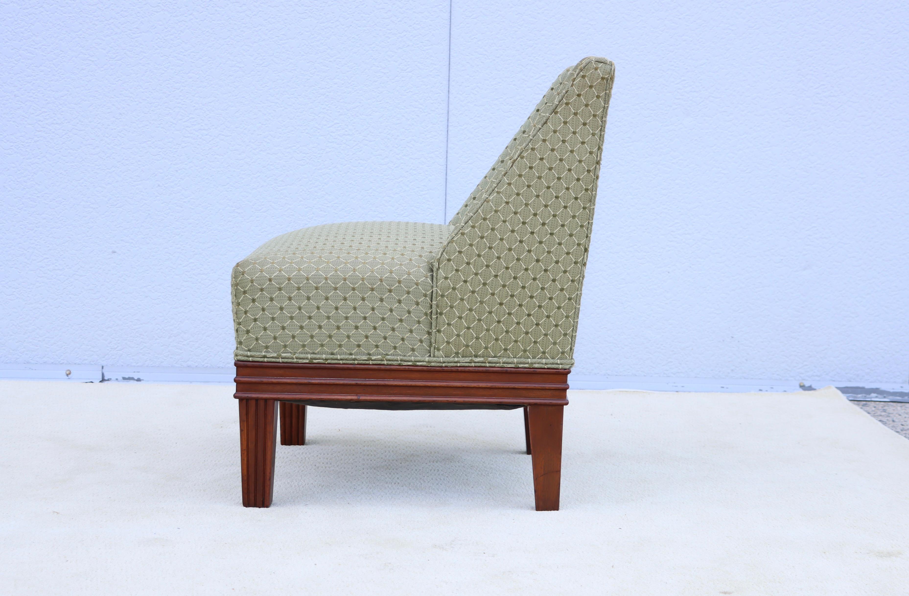 Sedia Slipper in mogano Tommi Parzinger del 1940 in vendita 4