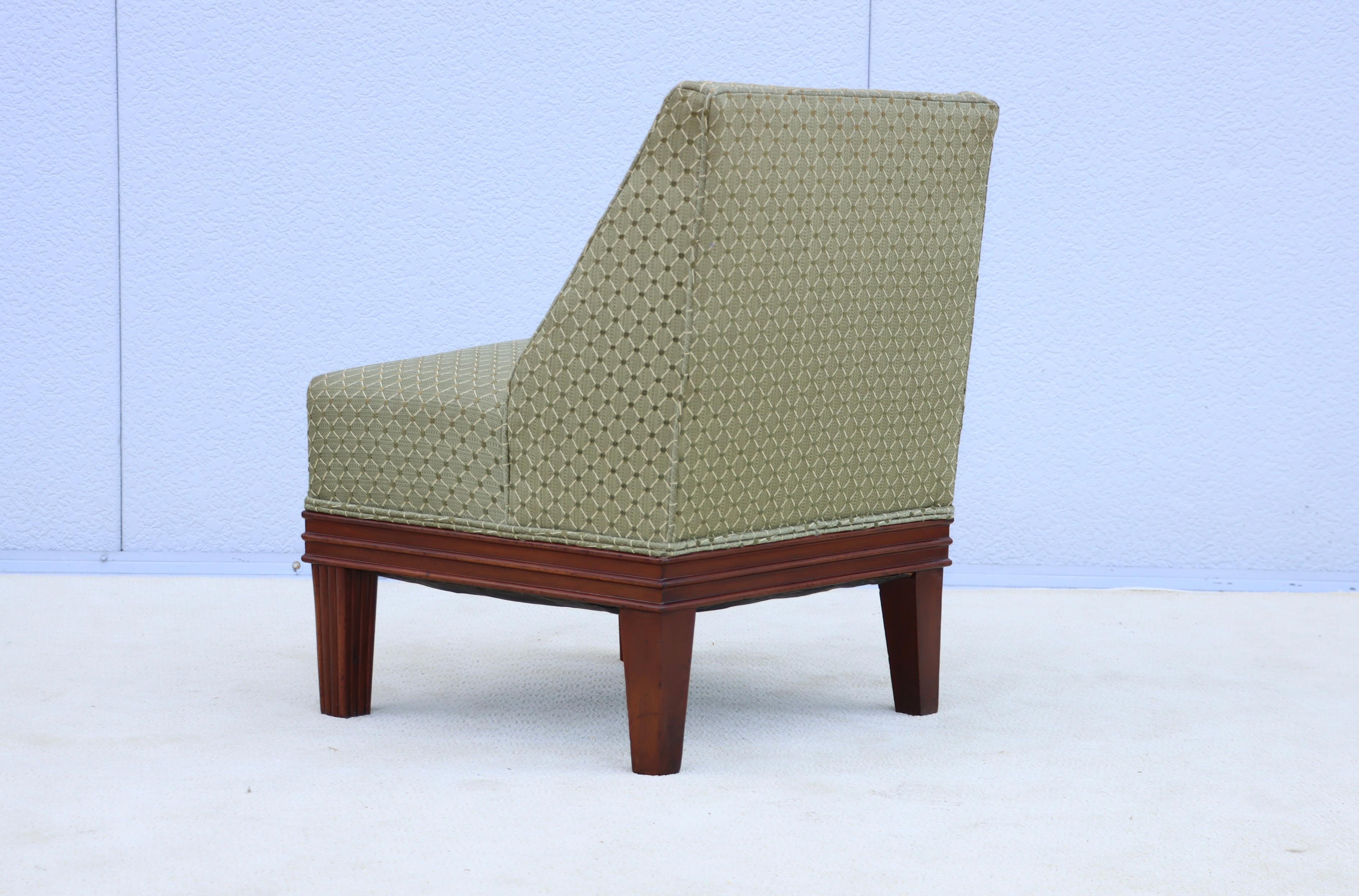 Sedia Slipper in mogano Tommi Parzinger del 1940 in vendita 5