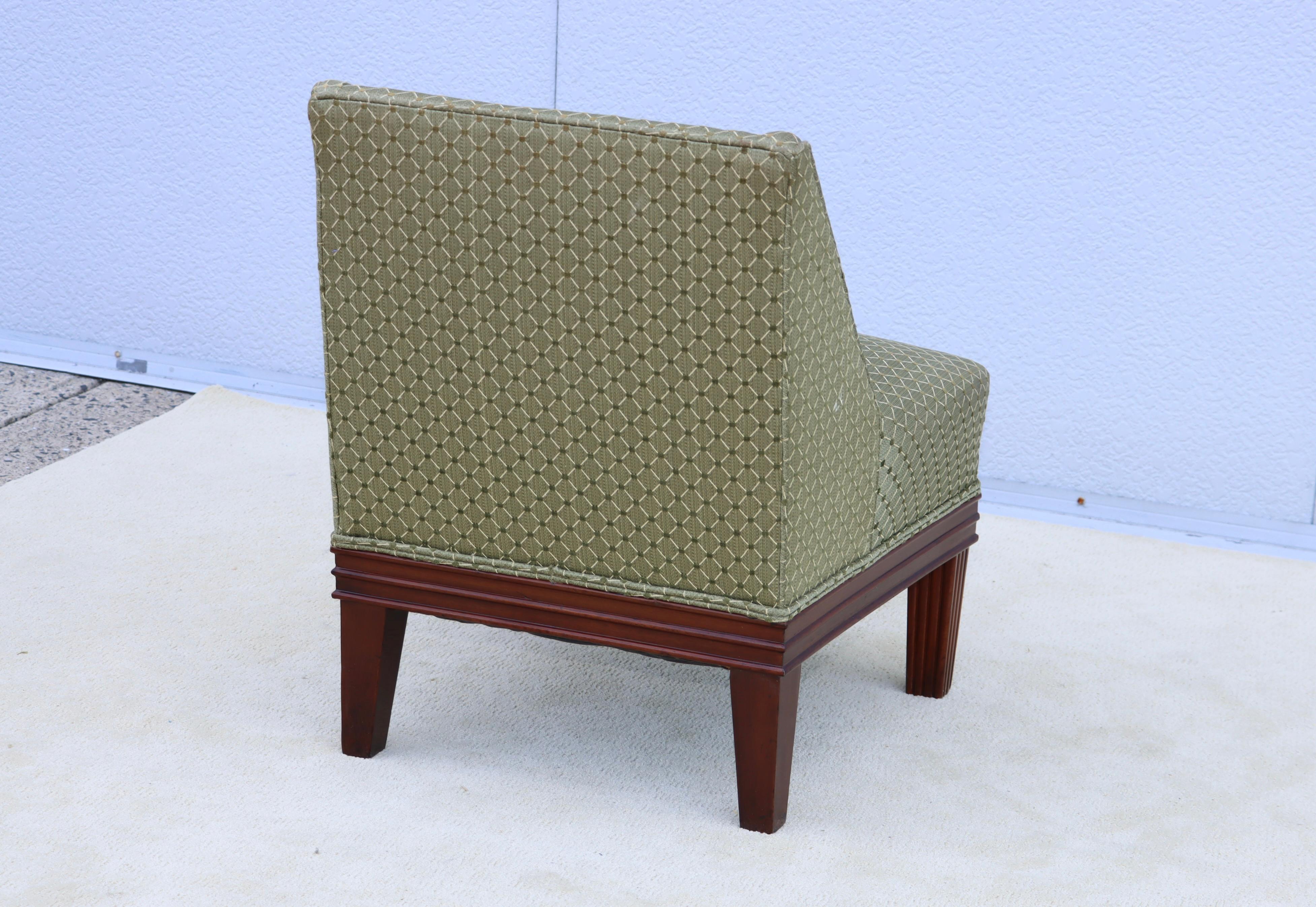 Sedia Slipper in mogano Tommi Parzinger del 1940 in vendita 9