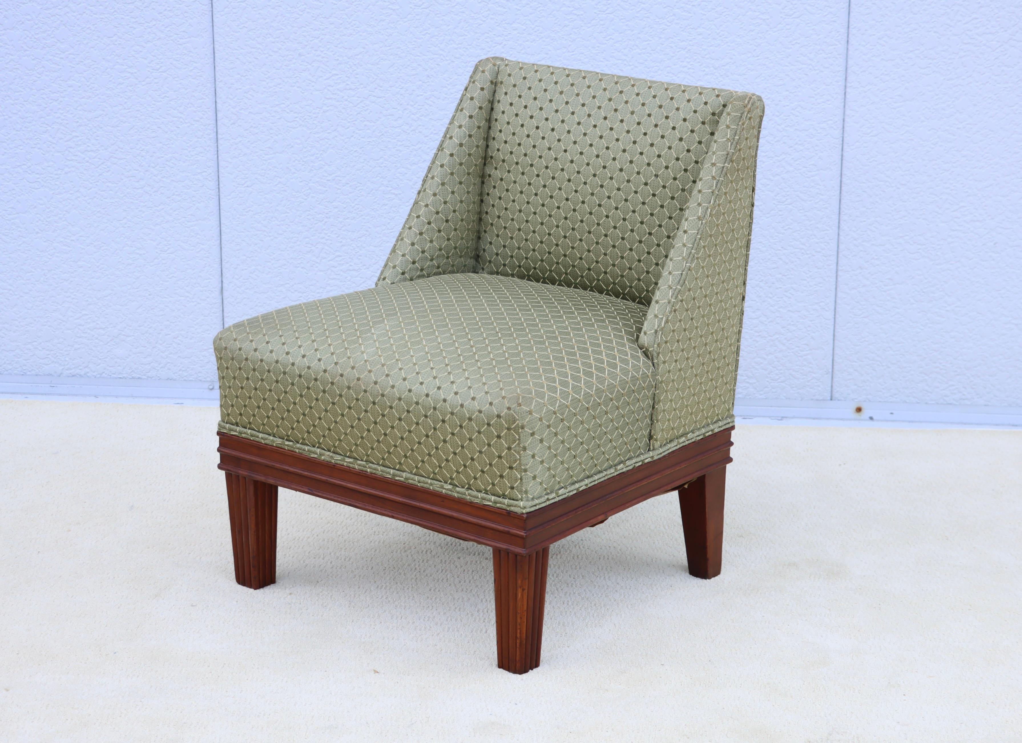Sedia Slipper in mogano Tommi Parzinger del 1940 in vendita 10