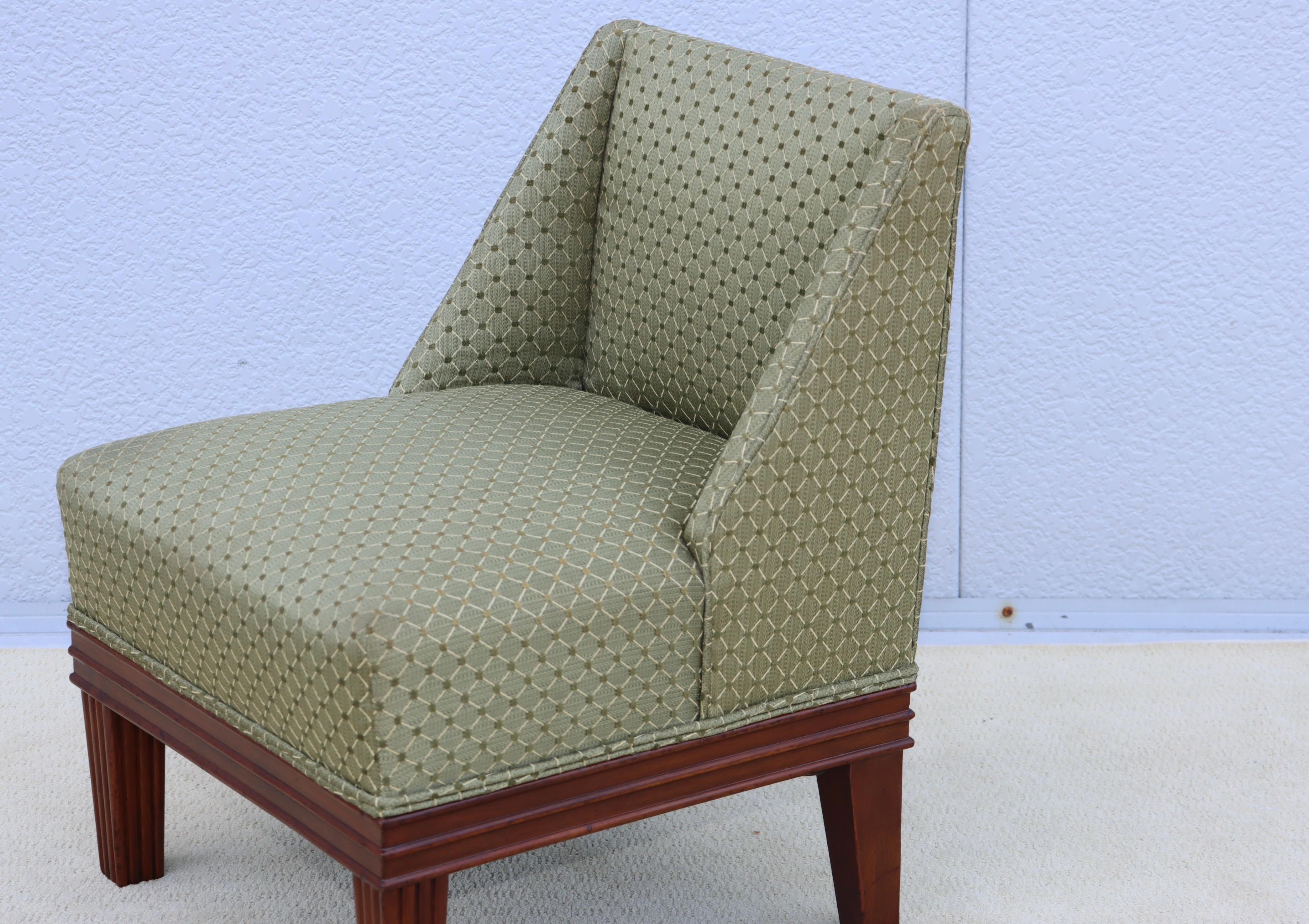 Sedia Slipper in mogano Tommi Parzinger del 1940 in vendita 1
