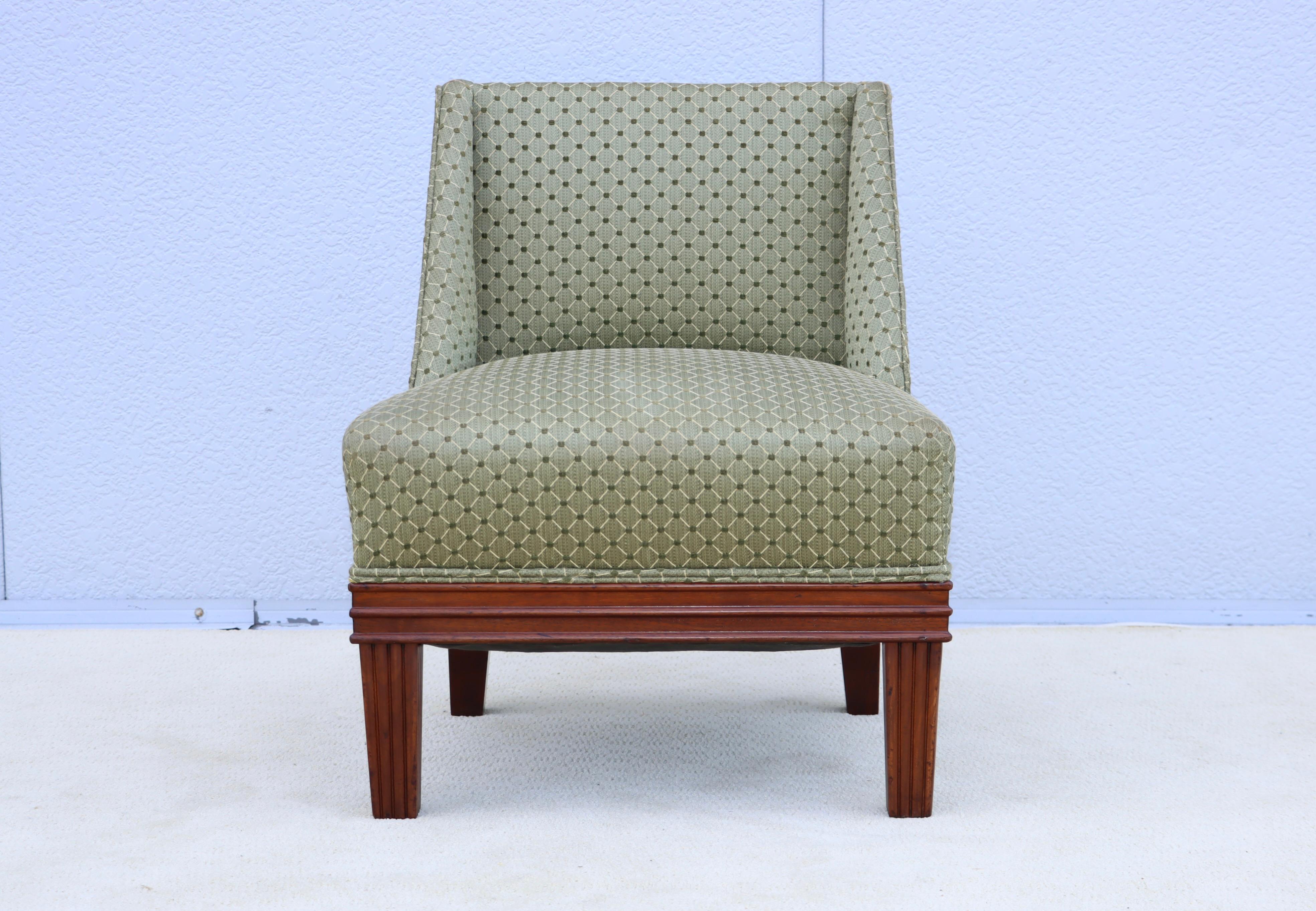 Sedia Slipper in mogano Tommi Parzinger del 1940 in vendita 2
