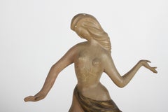 Scultura in gesso di ballerina di flamenco in topless degli anni '40, stile Frederick Weinberg