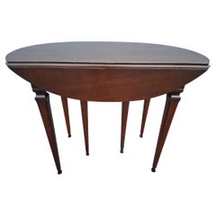 1940's Traditional 4 Leaf "Hide Away" Collapsible Dining Table by John Widdicomb