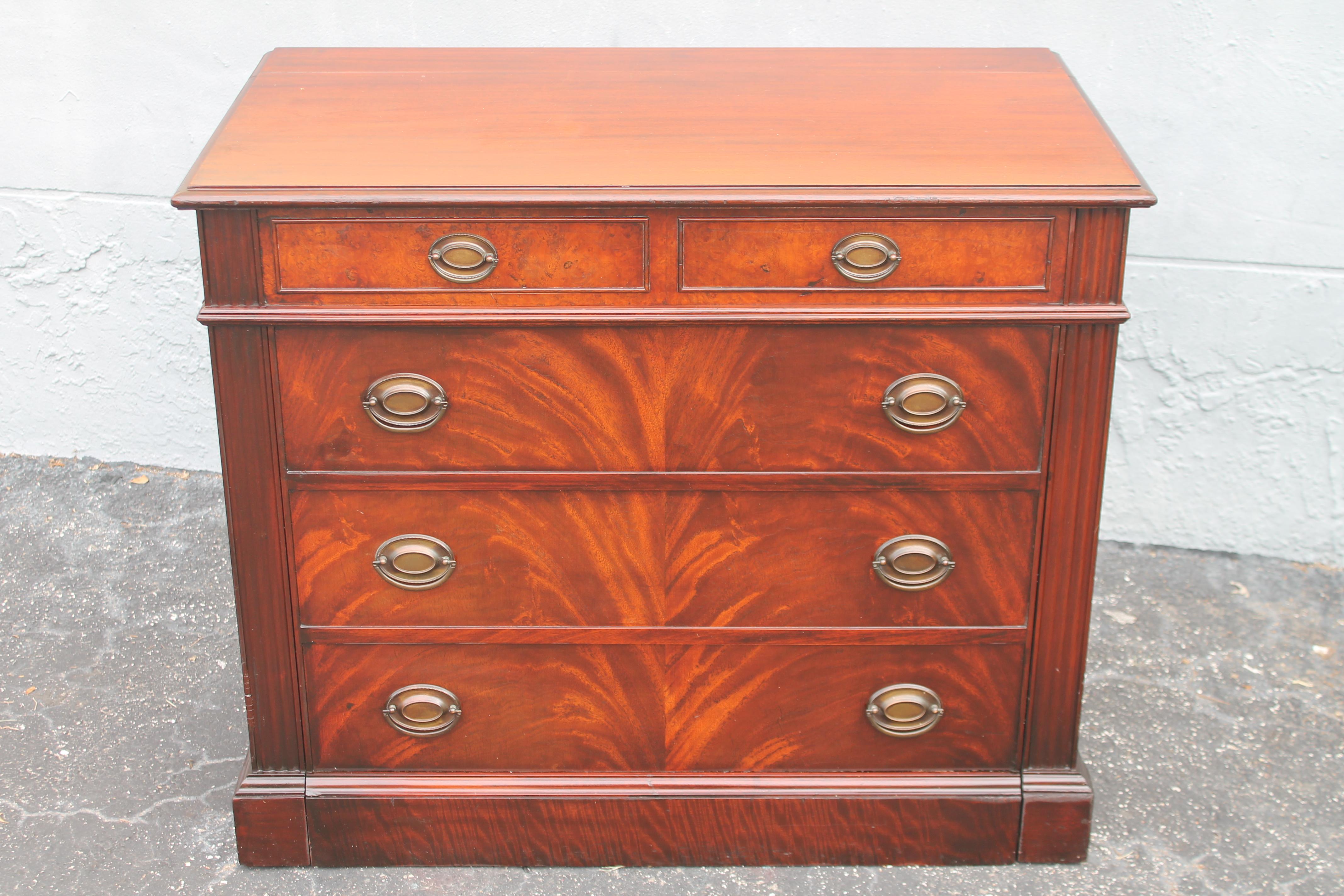 North American 1940's Traditional Style 5 Leaf Flame Mahogany 