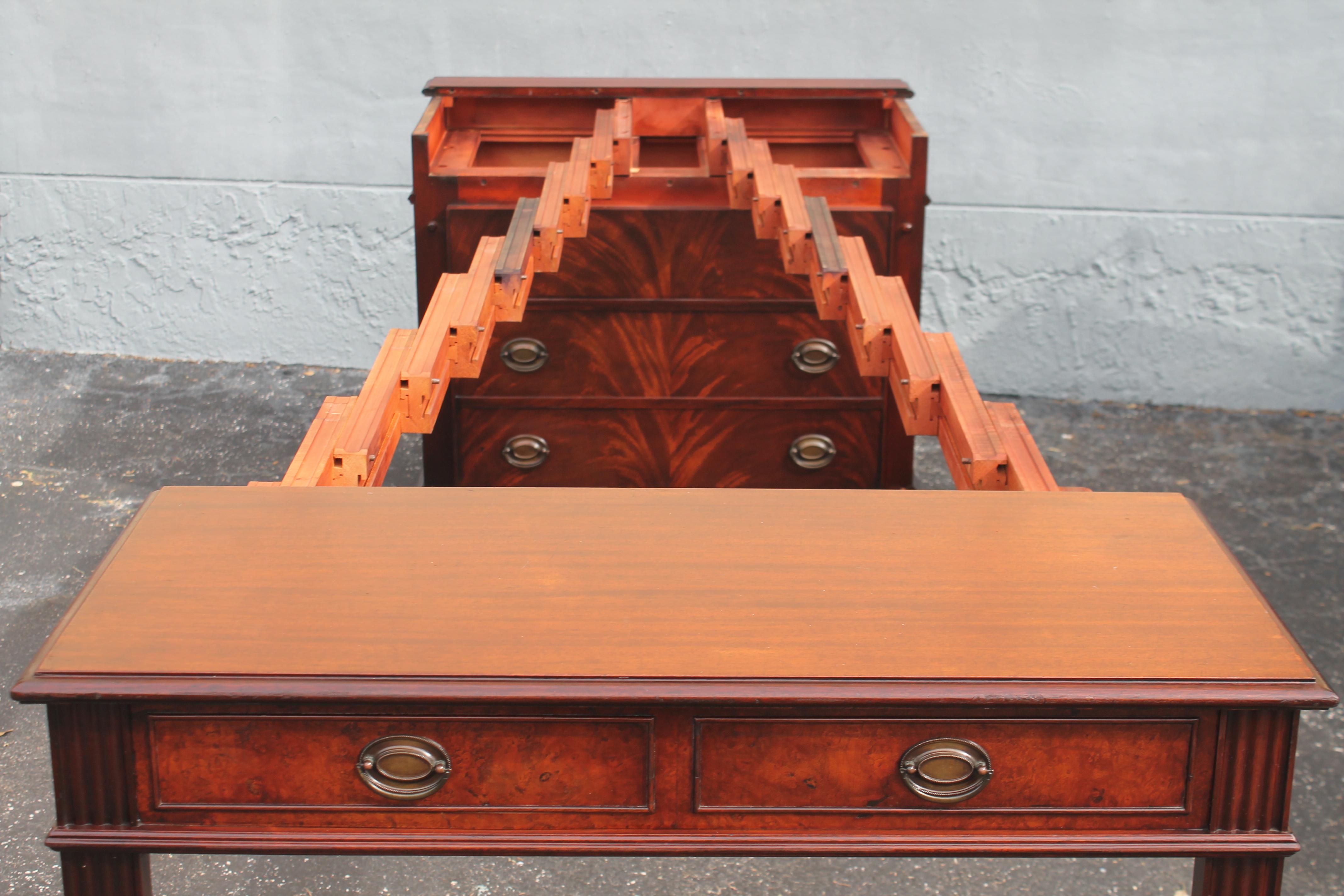 1940's Traditional Style 5 Leaf Flame Mahogany 