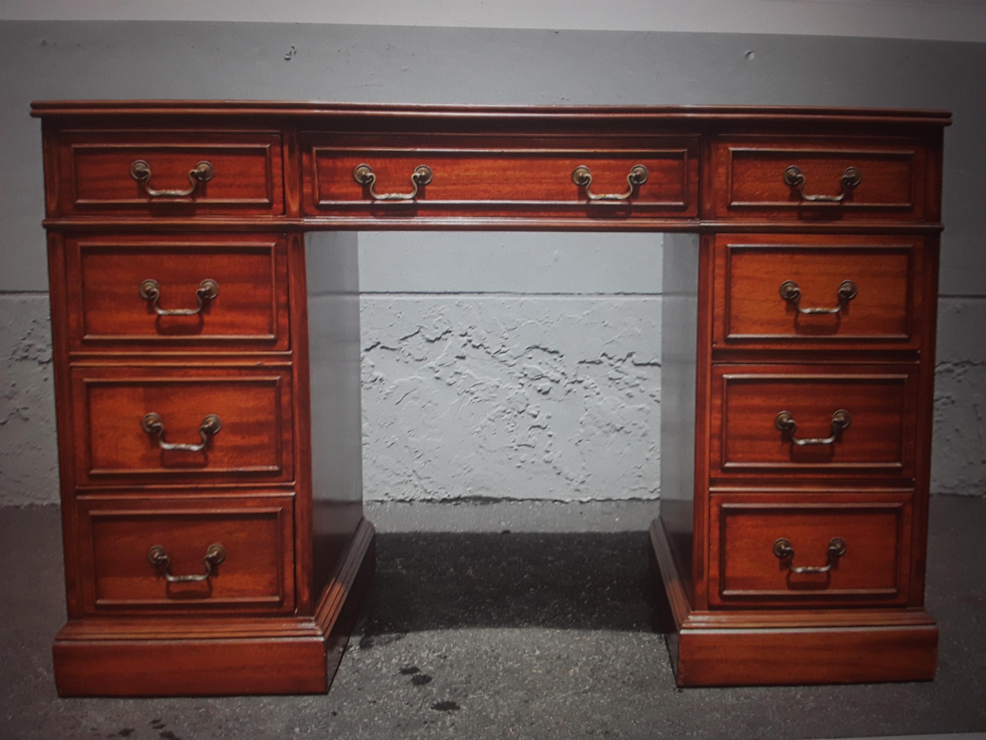 traditional writing desk with drawers
