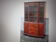 1940's Traditional style Tall Mahogany China/ Display Cabinet